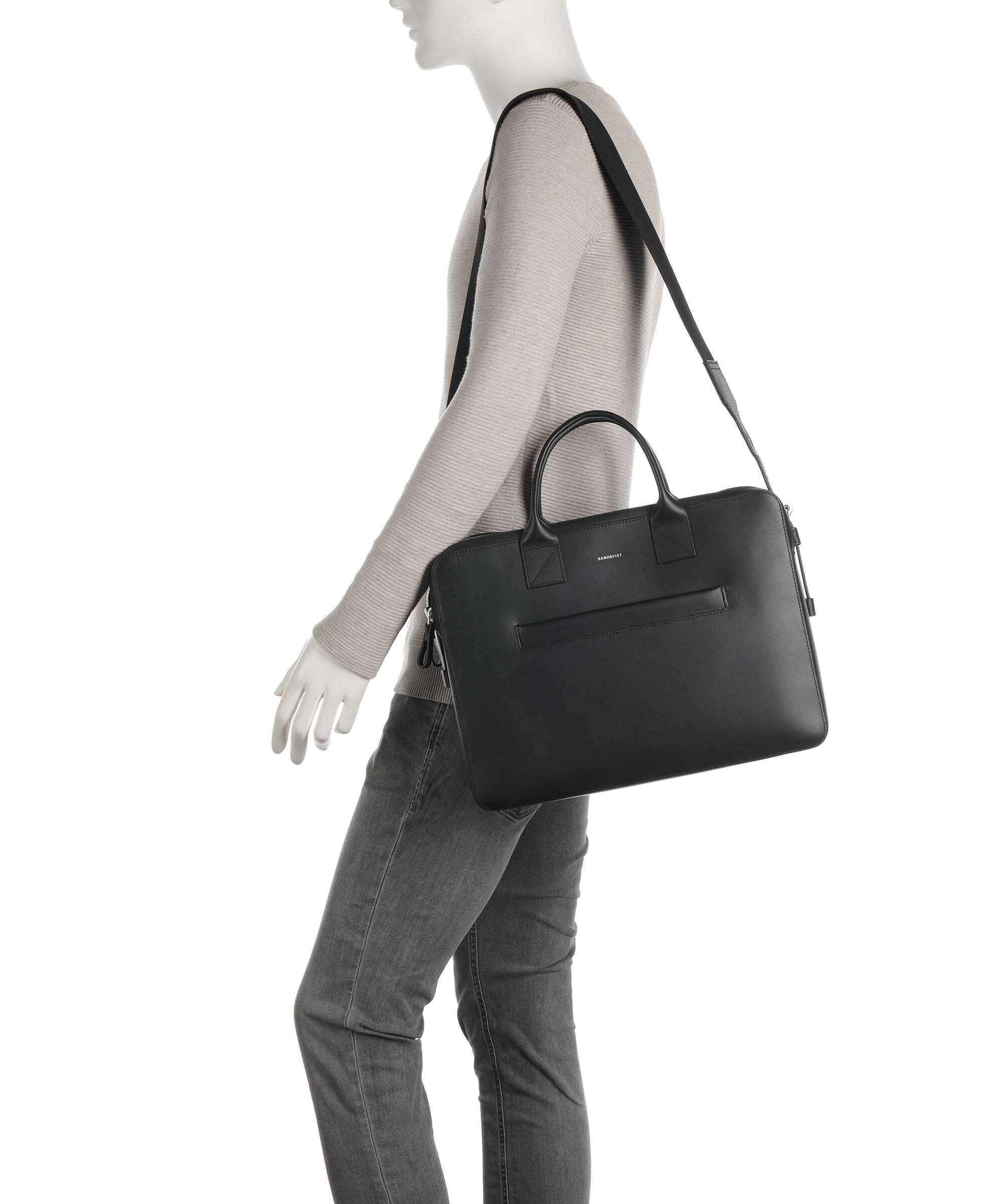 Sandqvist Leather Classics Seth Briefcase black - Image 3
