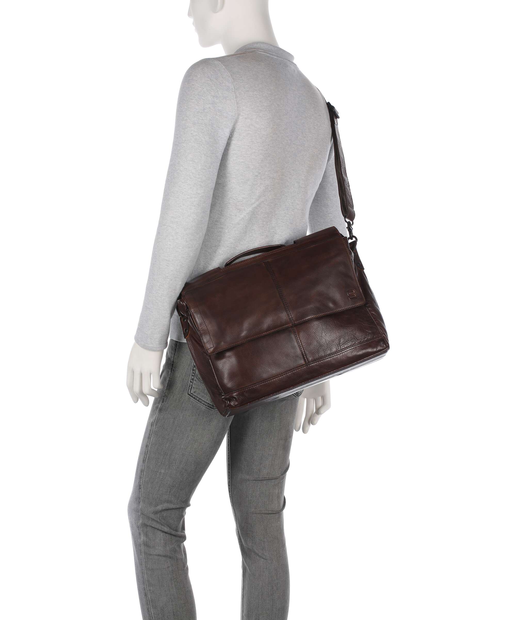 Spikes & Sparrow Apache Benzo Briefcase dark brown - Image 3