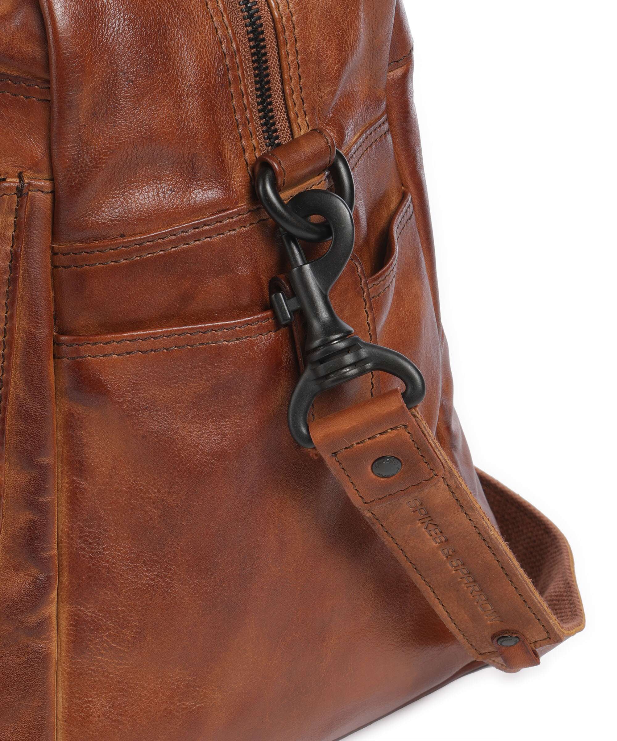 Spikes & Sparrow Apache Curt Weekend bag brandy - Image 3