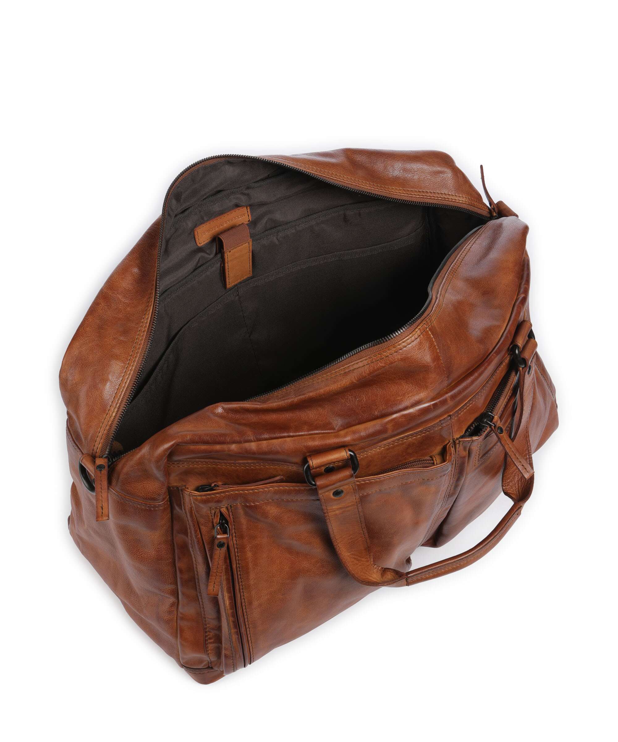 Spikes & Sparrow Apache Curt Weekend bag brandy - Image 5