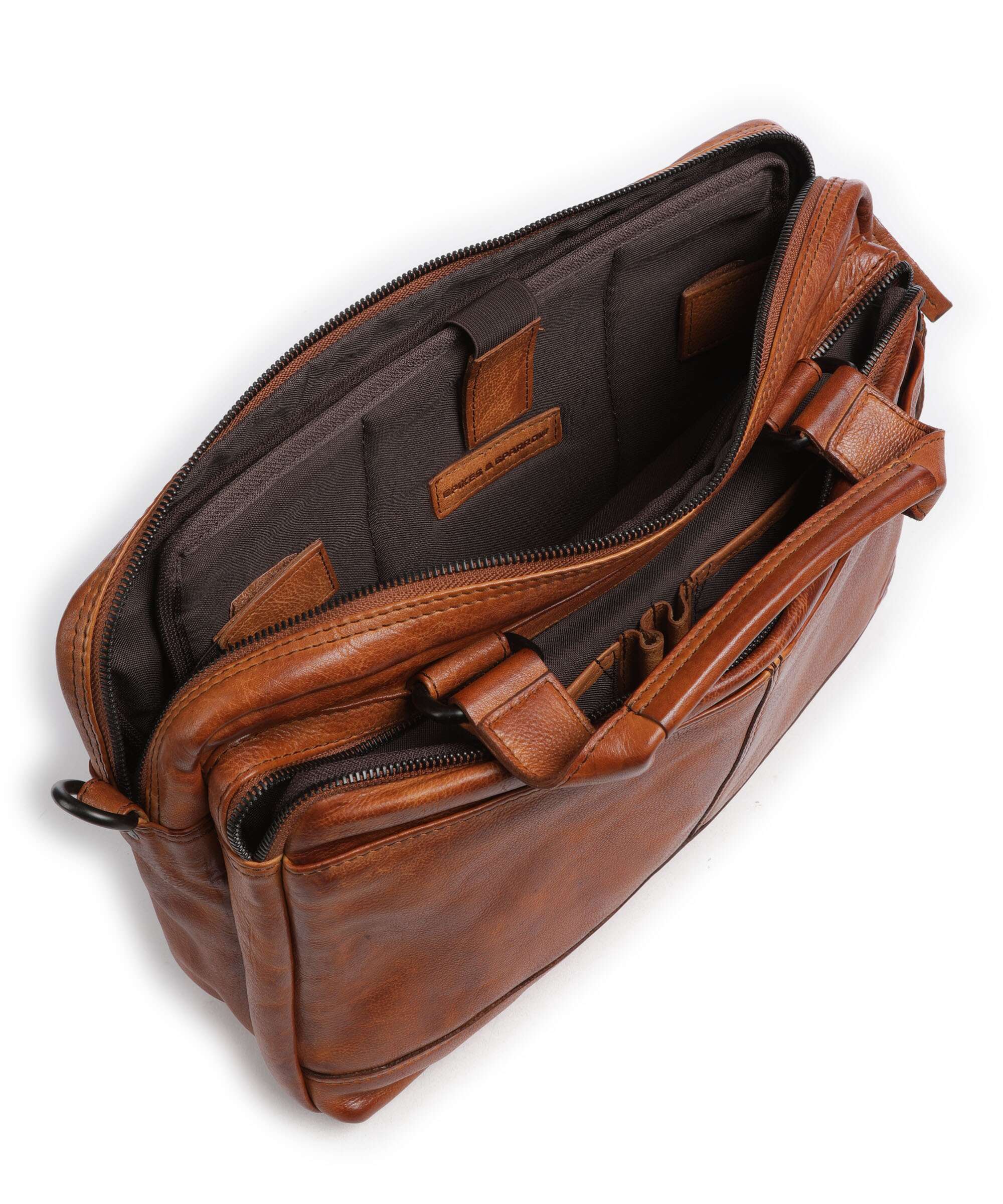 Spikes & Sparrow Apache Steven Briefcase brandy - Image 6