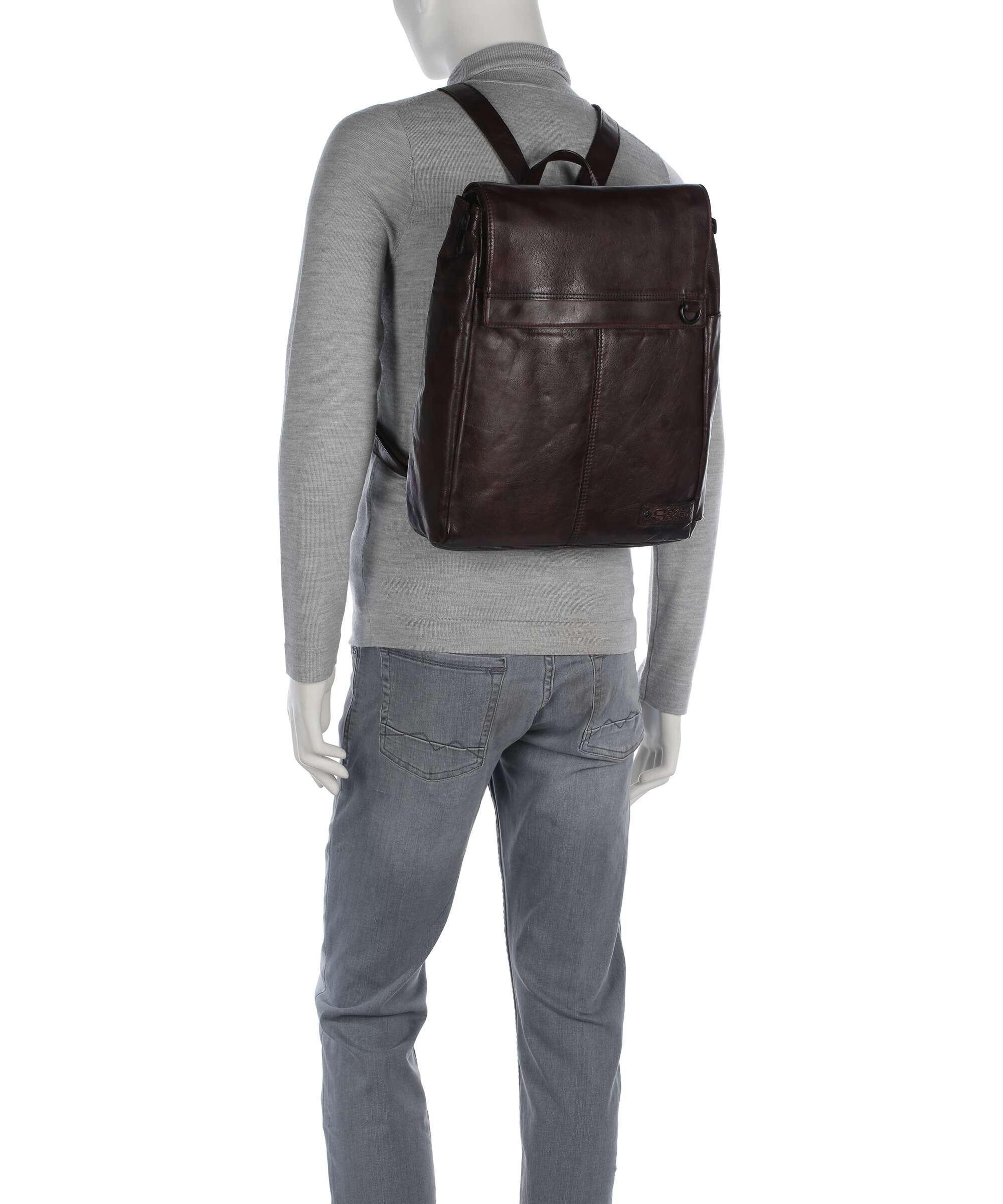 Spikes & Sparrow Apache Ted Laptop backpack dark brown - Image 3