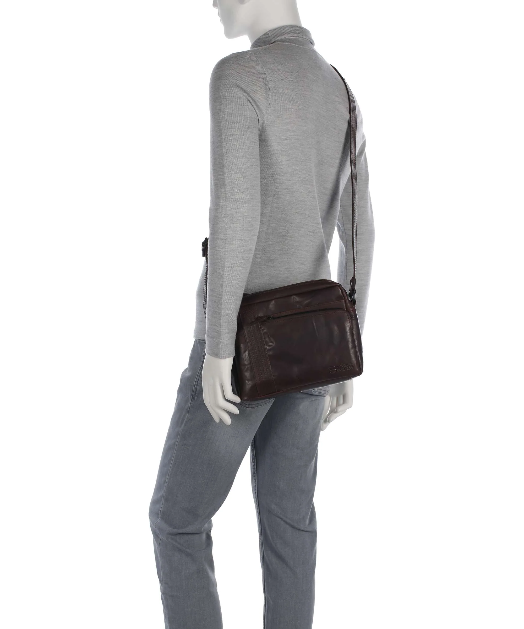 Spikes & Sparrow Bronco Ayden Crossbody bag dark brown - Image 3
