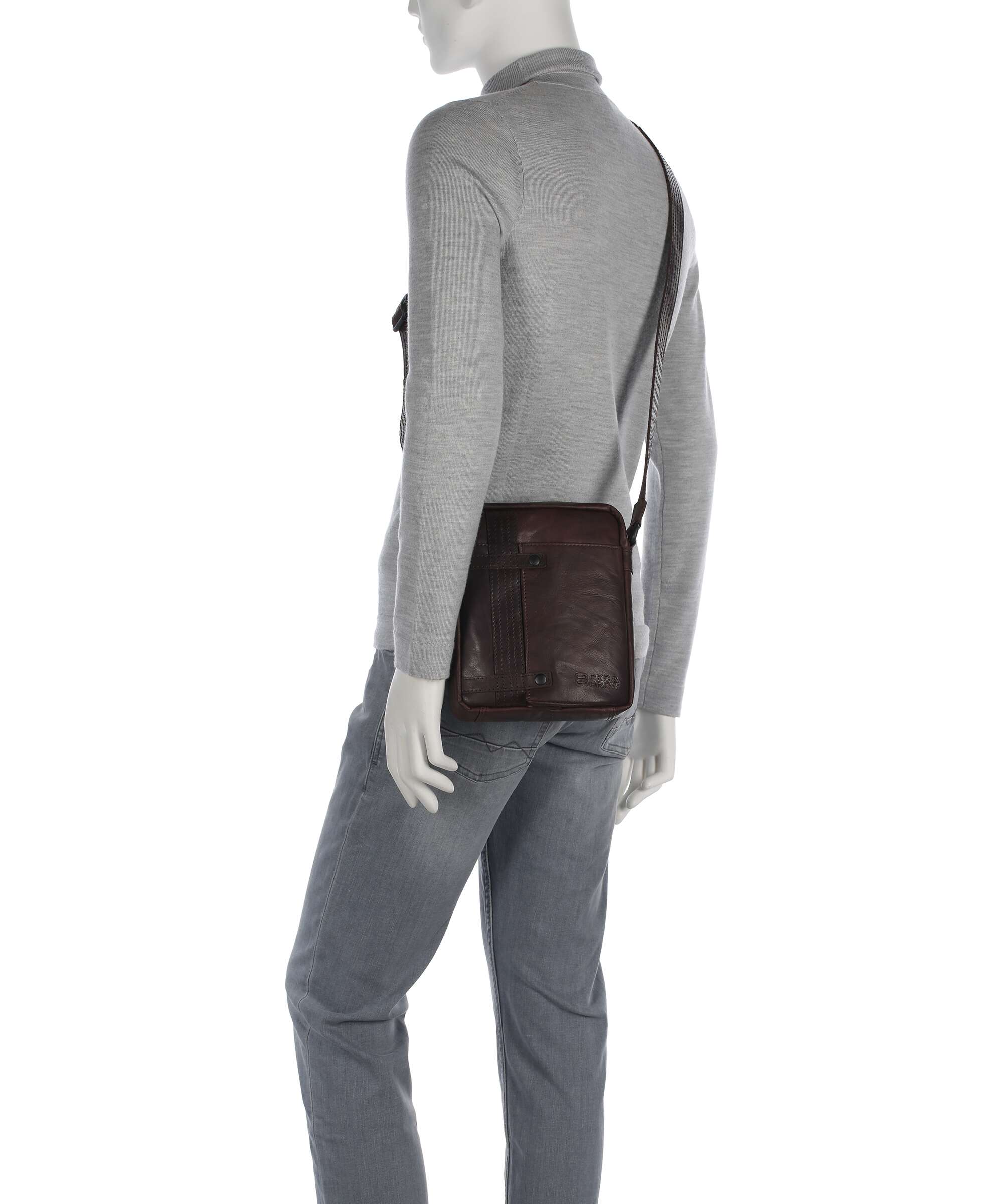 Spikes & Sparrow Bronco Benn Crossbody bag dark brown - Image 3