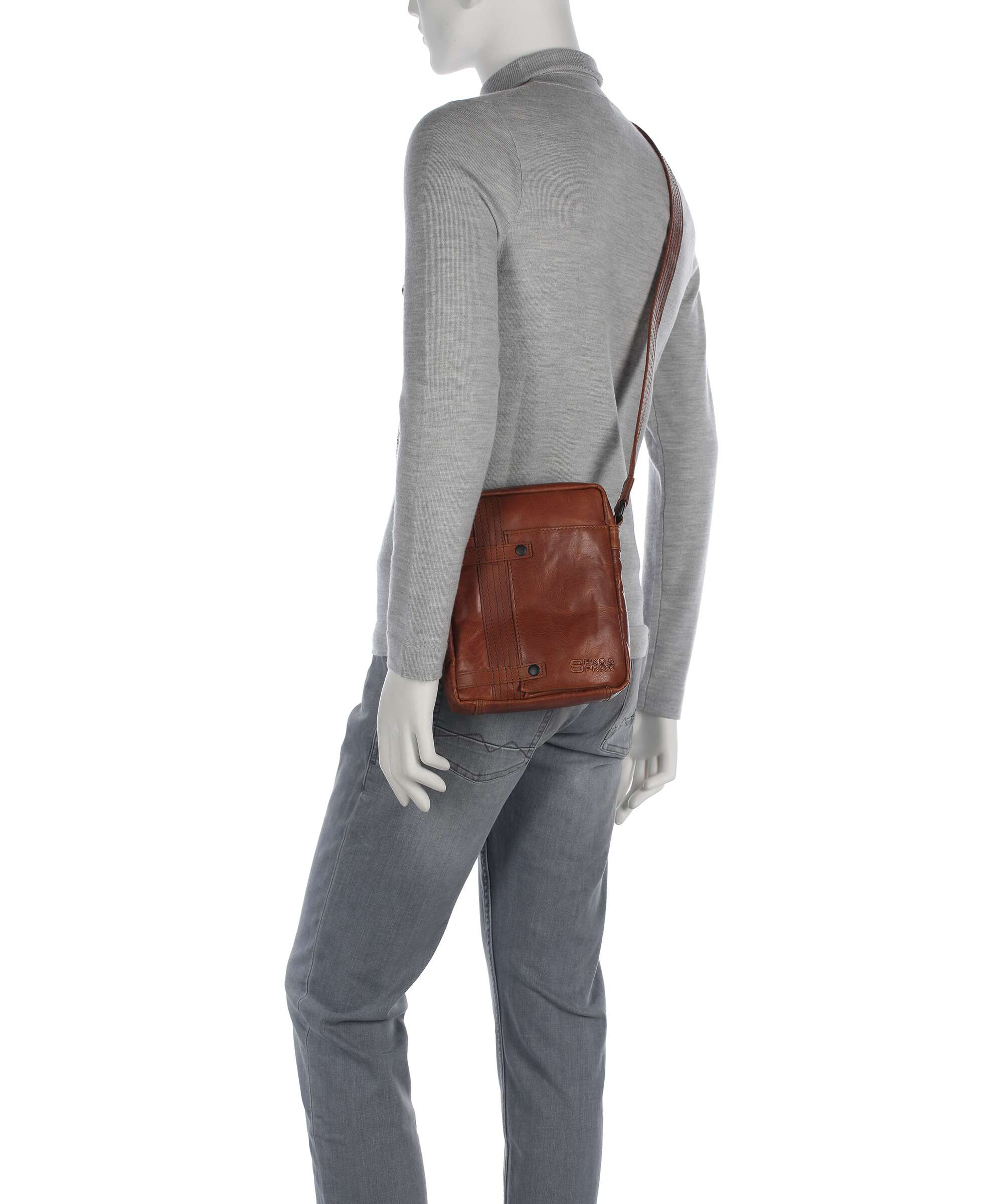 Spikes & Sparrow Bronco Benn Crossbody bag brandy - Image 3