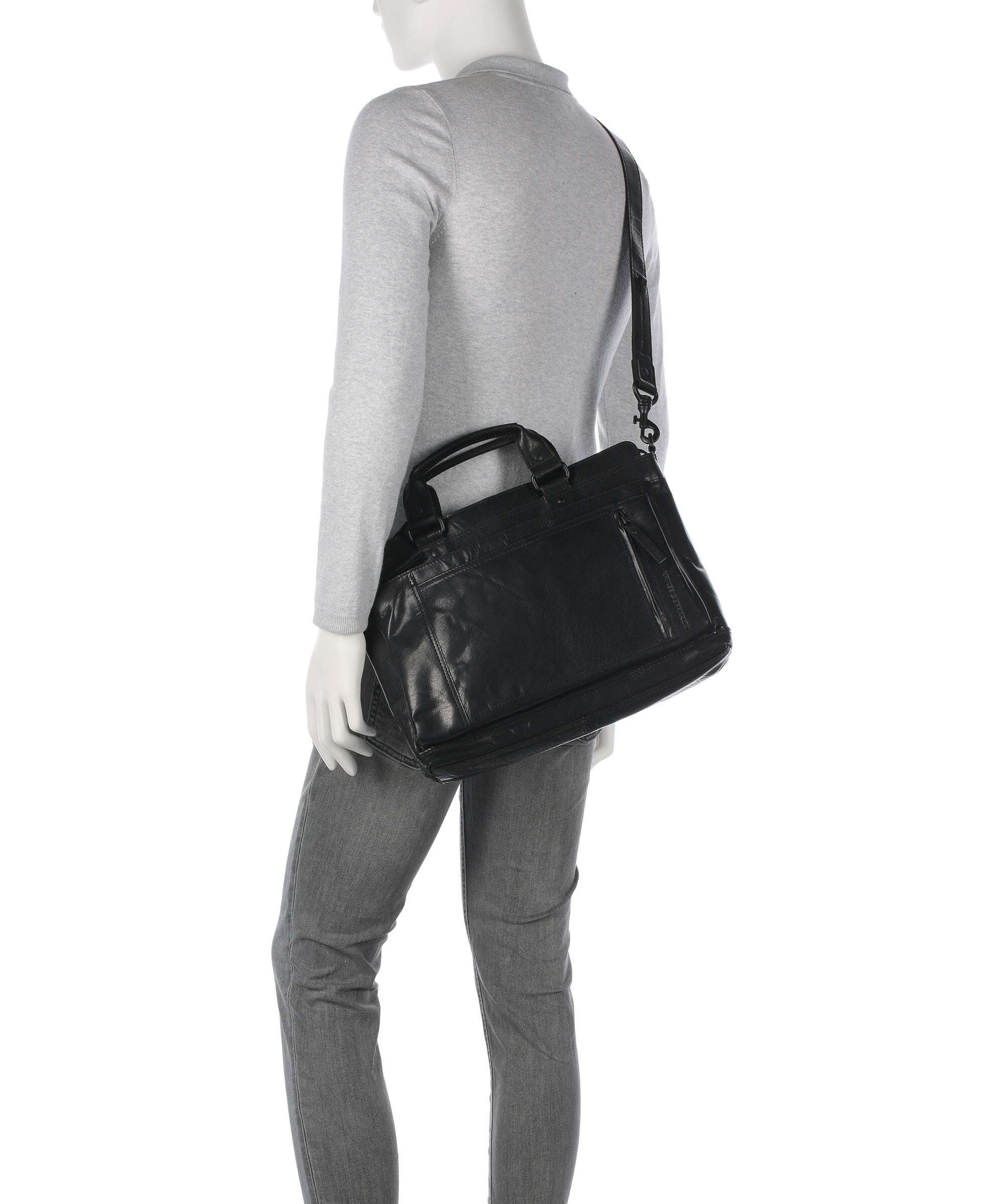Spikes & Sparrow Bronco Bennie Briefcase schwarz - Image 3