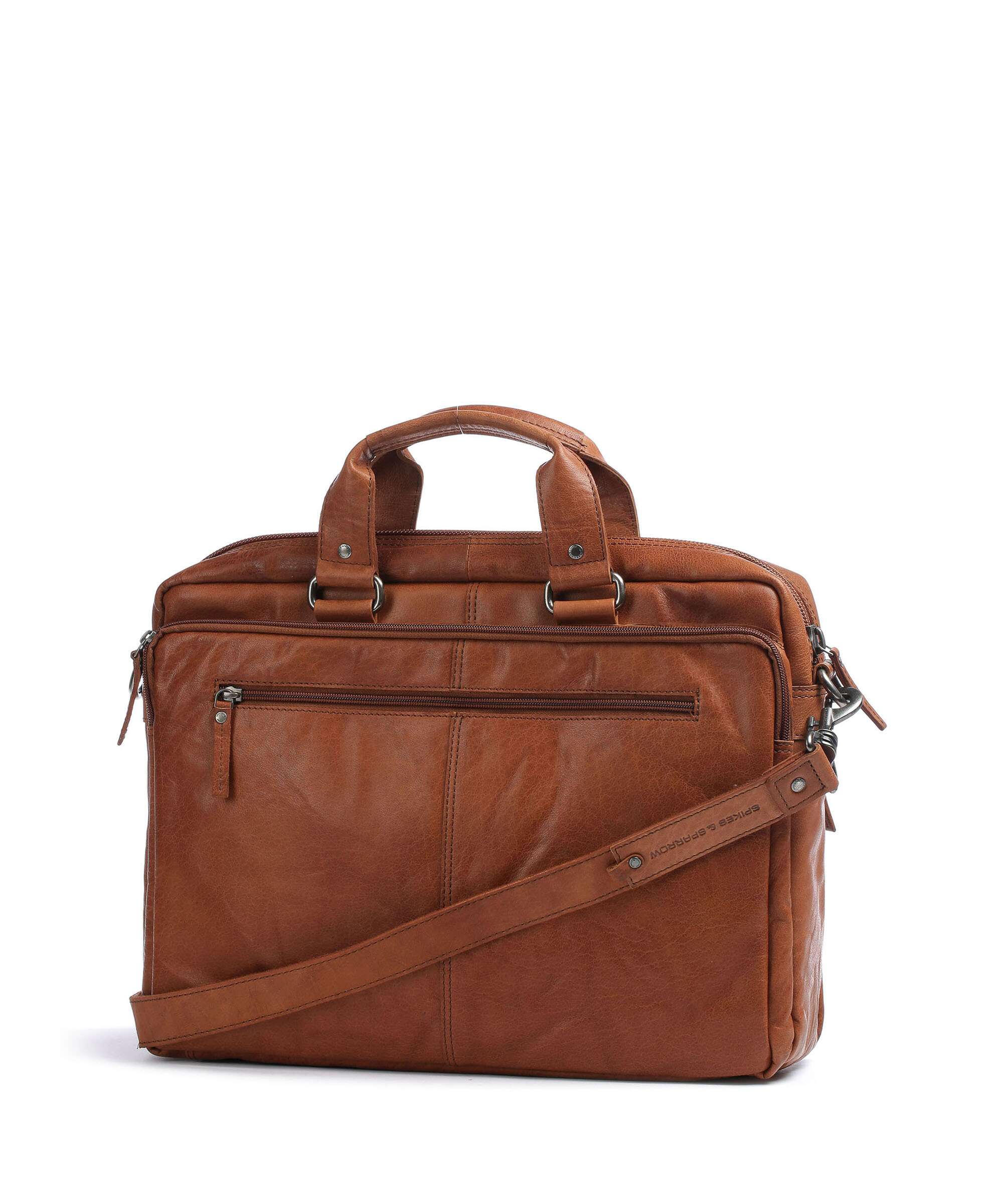 Spikes & Sparrow Bronco Briefcase brandy - Image 2