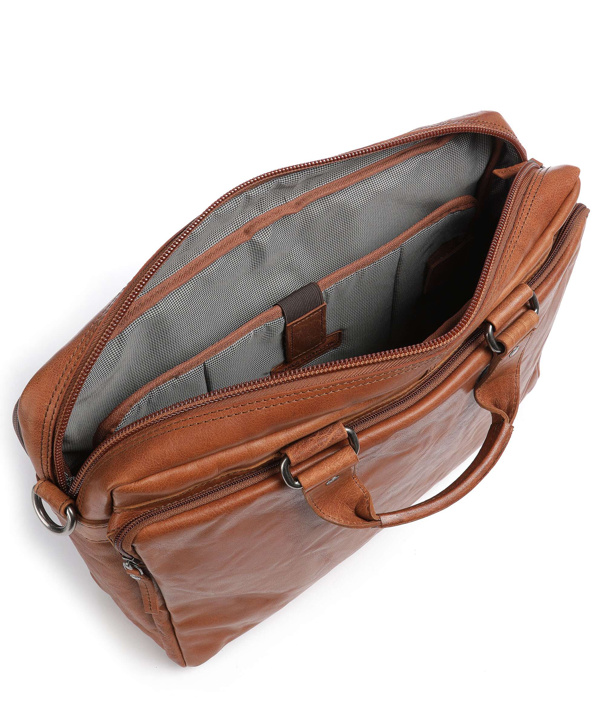 Spikes & Sparrow Bronco Briefcase brandy - Image 5