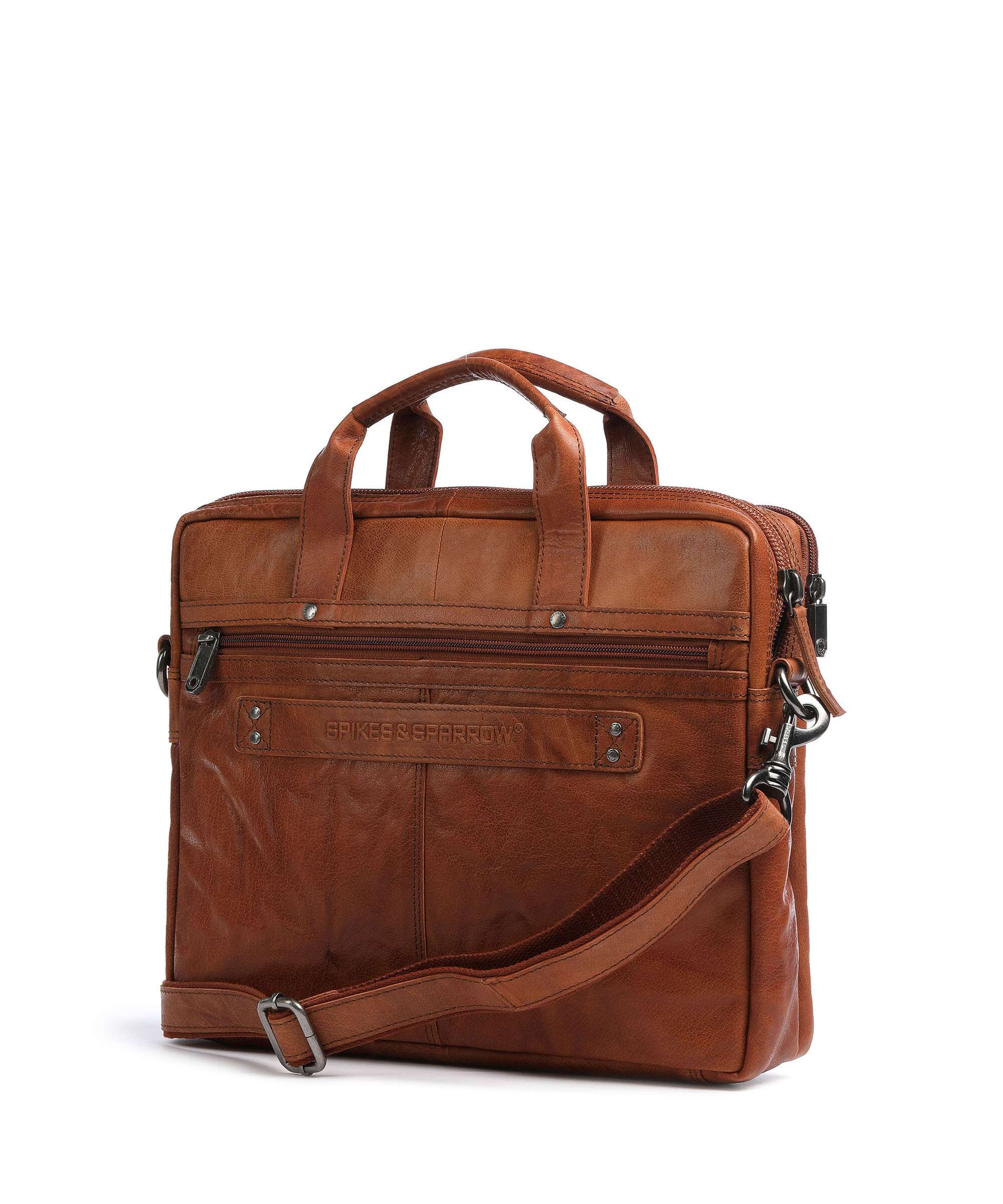Spikes & Sparrow Bronco Briefcase brandy - Image 2