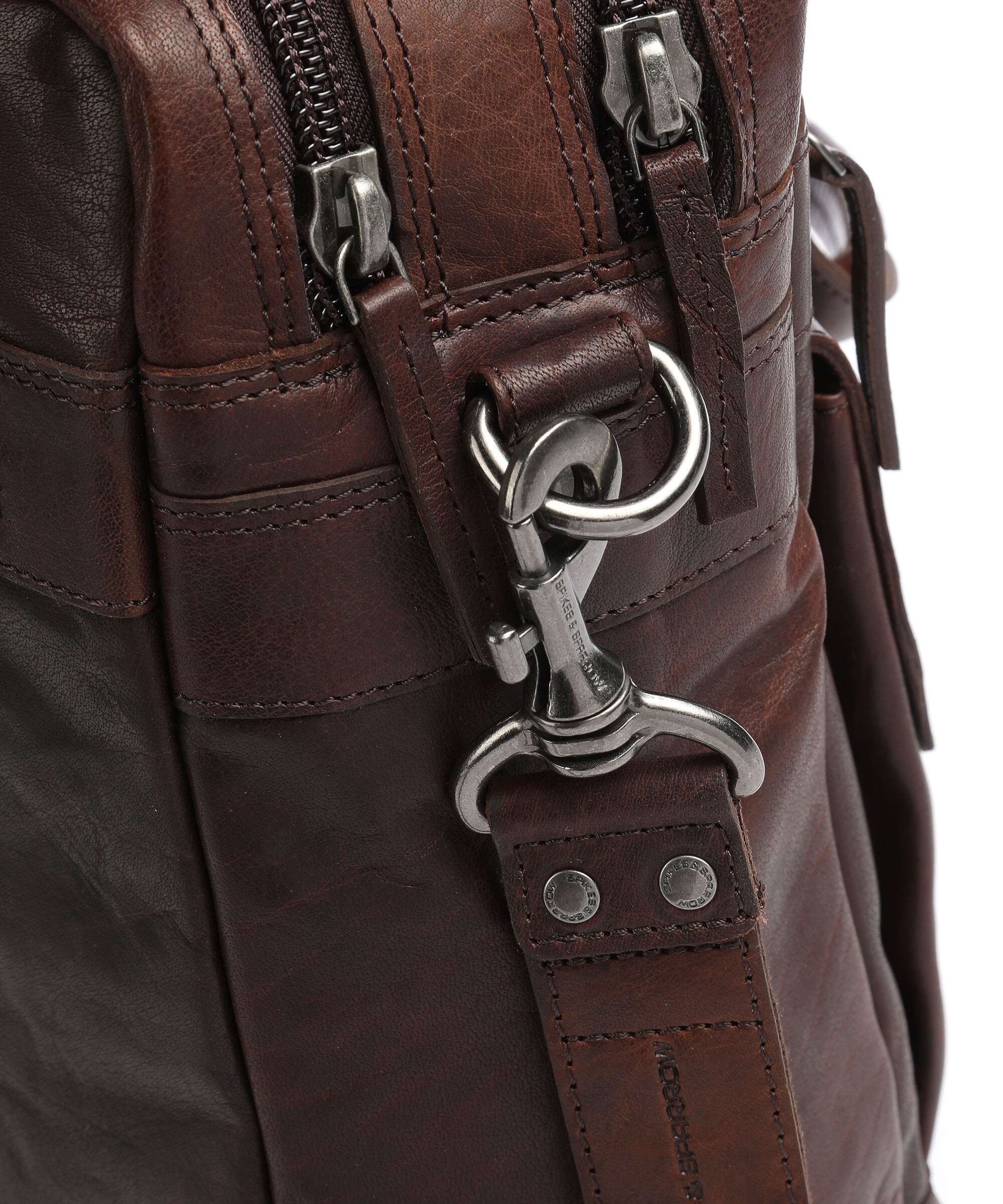 Spikes & Sparrow Bronco Briefcase dark brown - Image 4