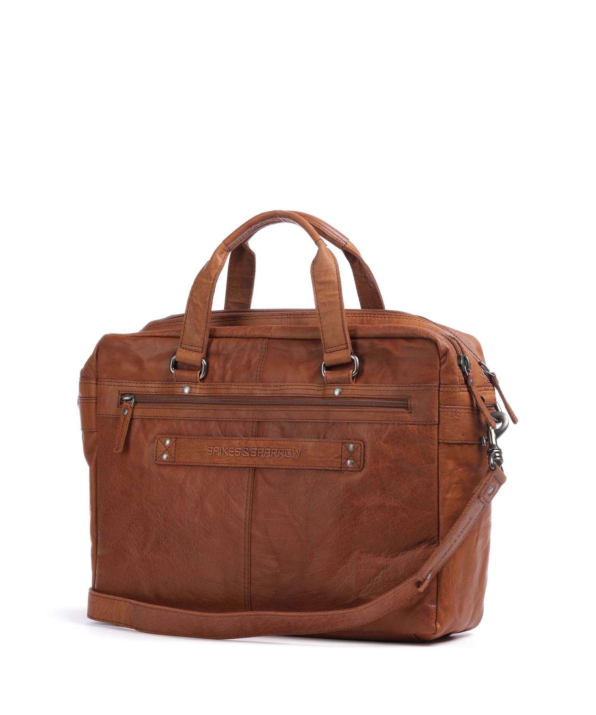 Spikes & Sparrow Bronco Briefcase cognac - Image 2