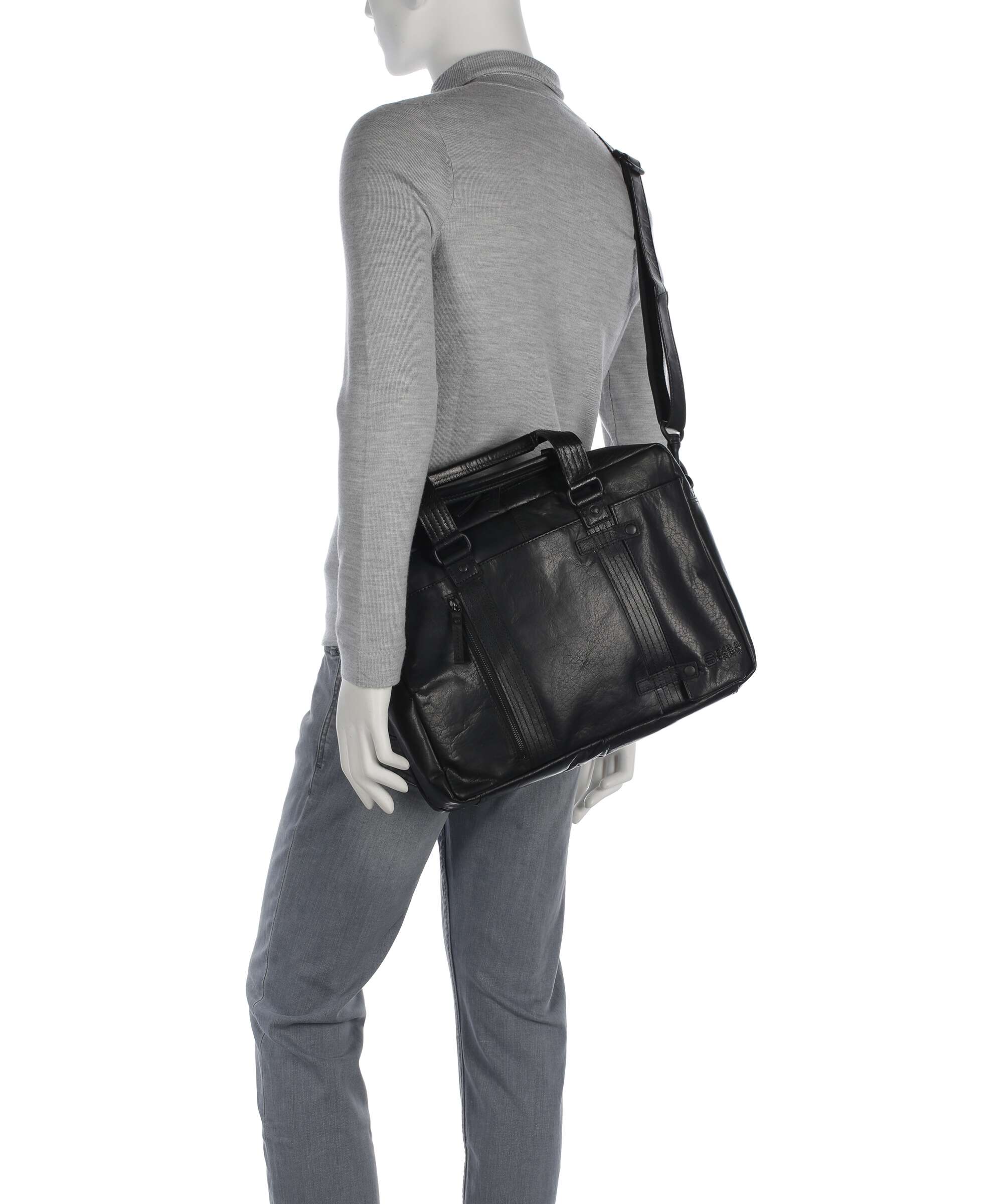 Spikes & Sparrow Bronco Dexter Briefcase black - Image 3