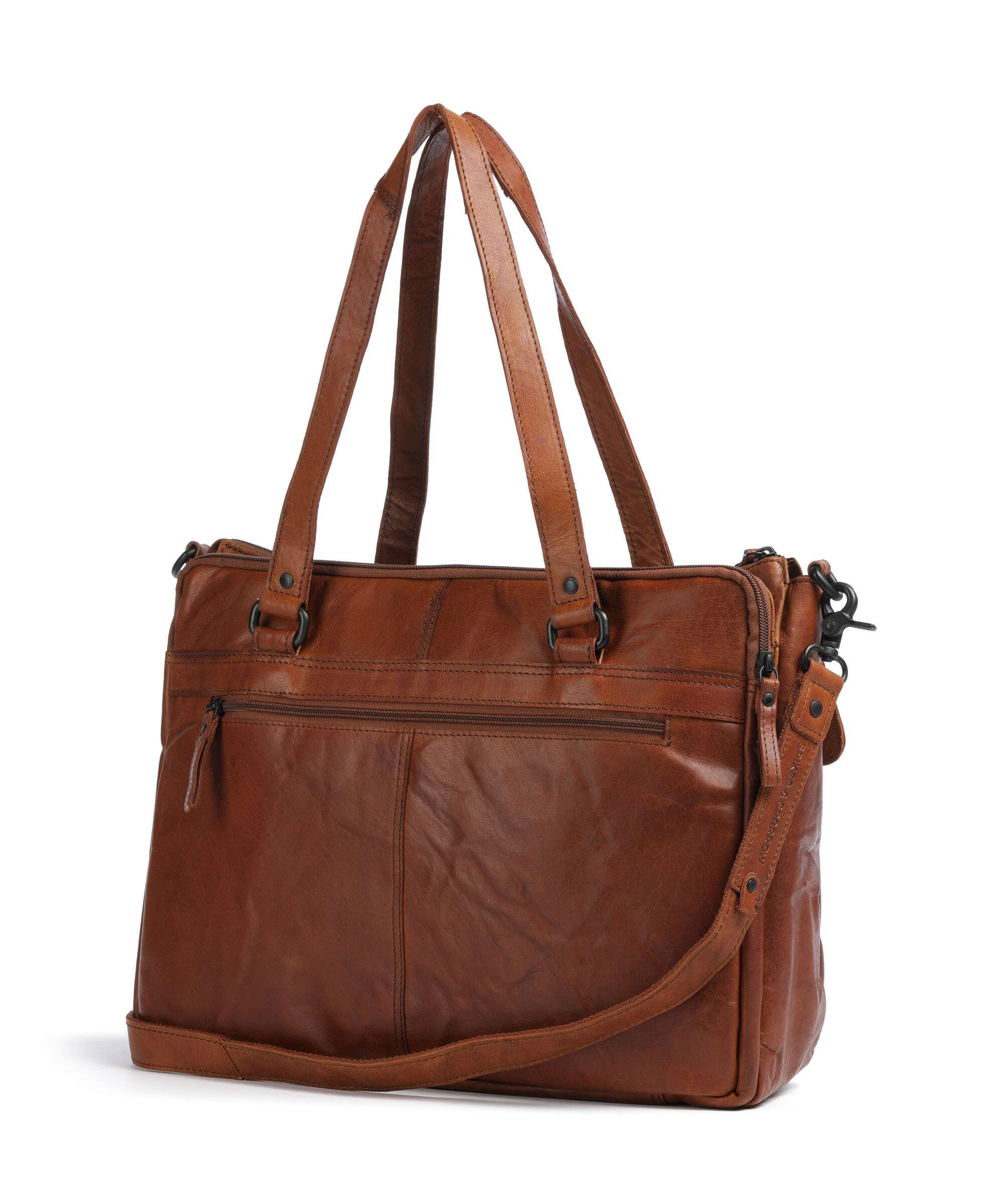Spikes & Sparrow Bronco Fee Briefcase brandy - Image 2