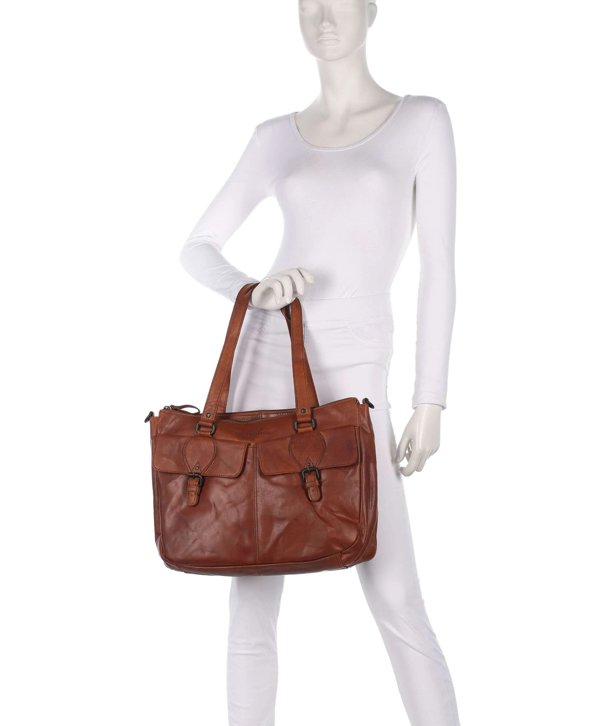 Spikes & Sparrow Bronco Fee Briefcase brandy - Image 3