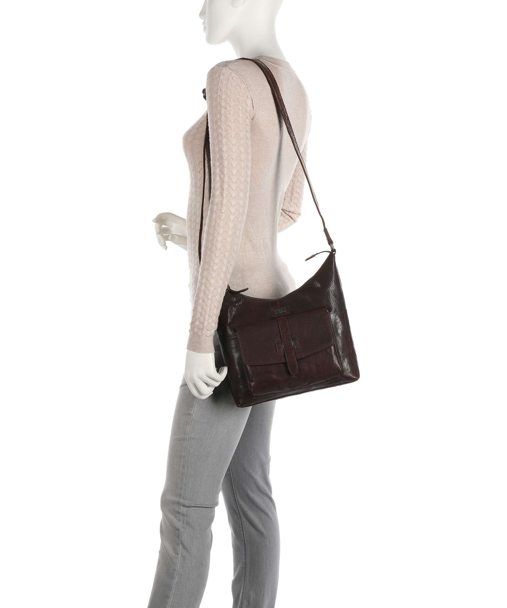 Spikes & Sparrow Bronco Hobo bag dark brown - Image 3