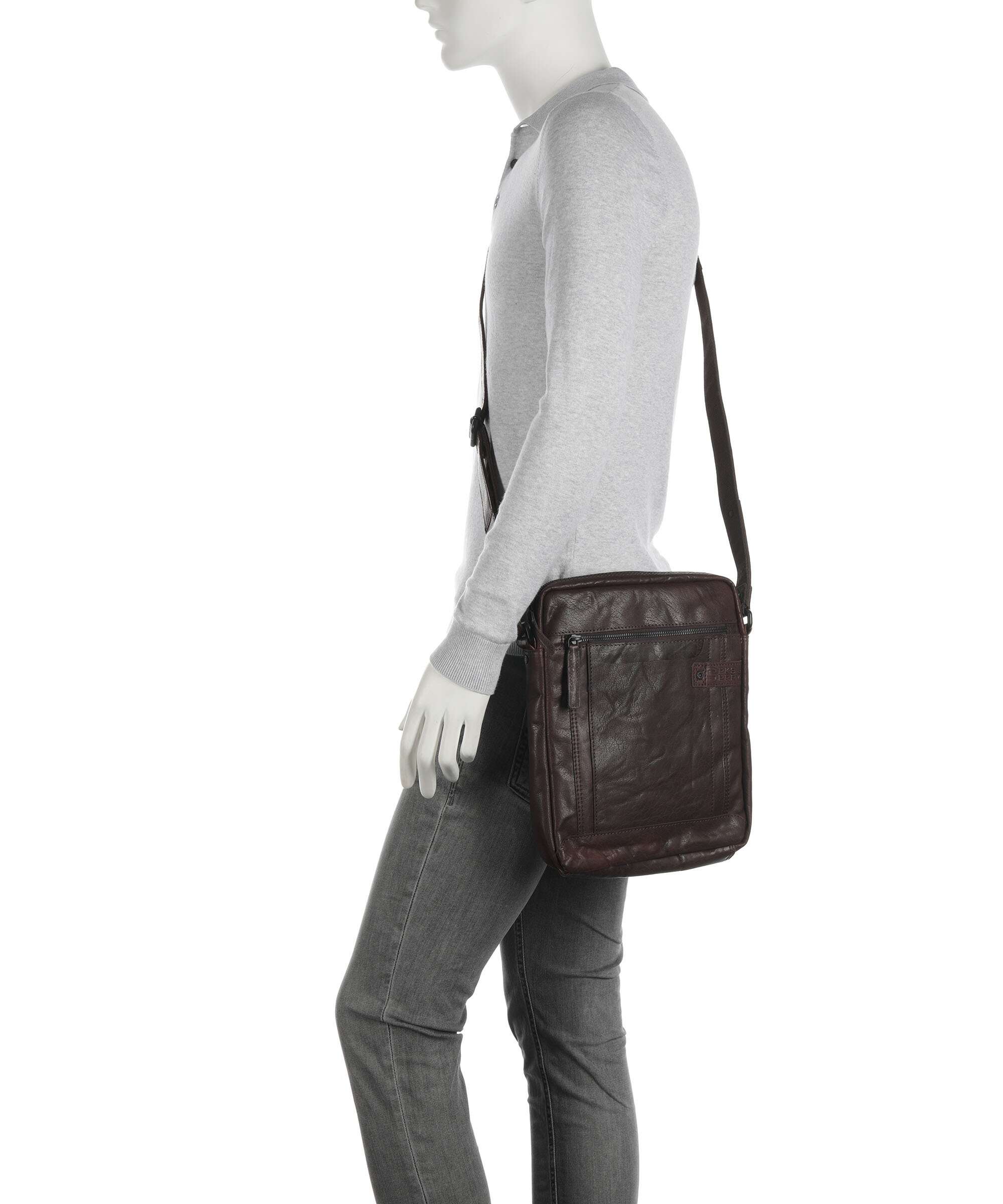 Spikes & Sparrow Bronco Jayed Crossbody bag dark brown - Image 3