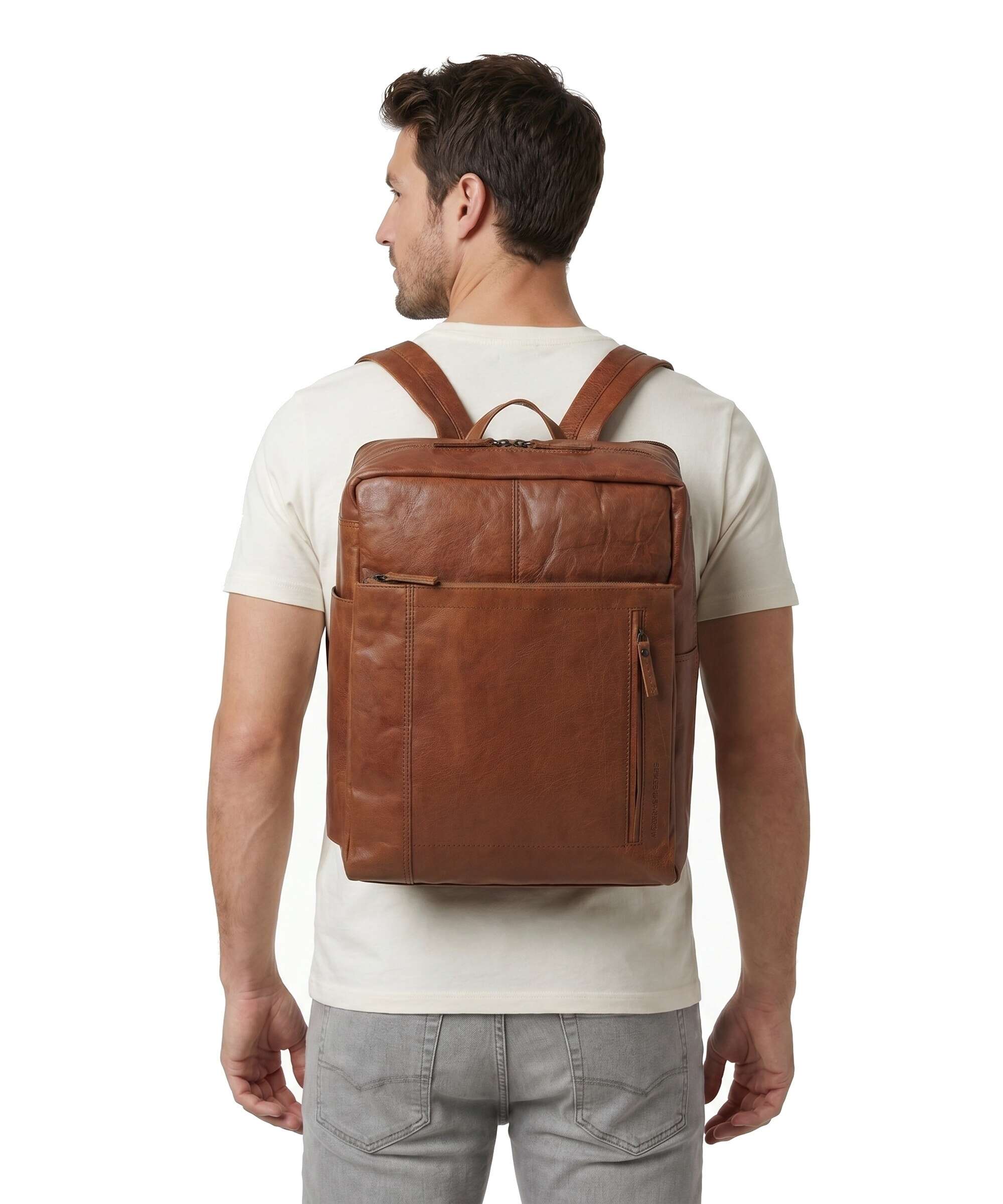 Spikes & Sparrow Bronco Jonathan Backpack brandy - Image 3