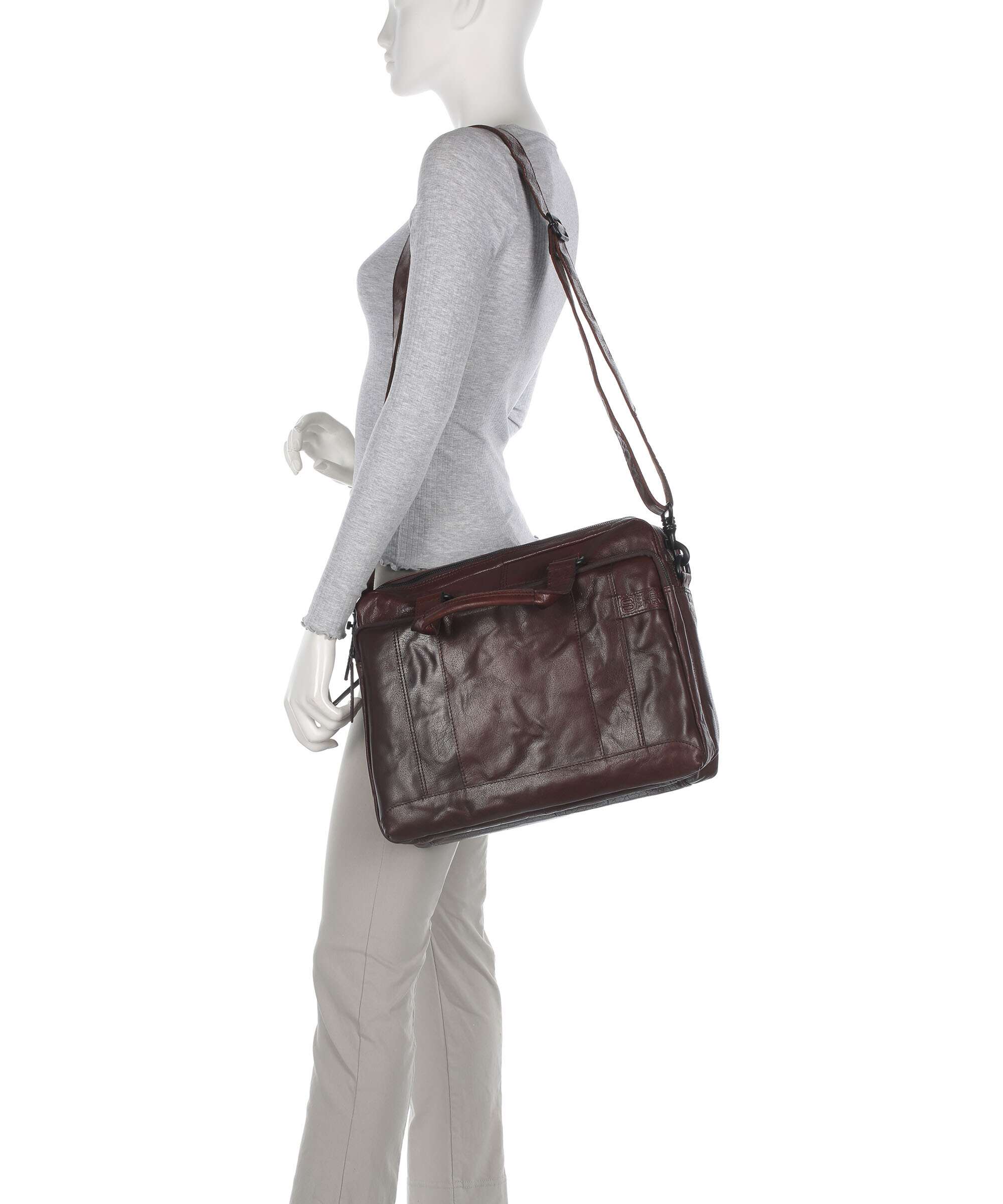 Spikes & Sparrow Bronco Kharter Laptop bag dark brown - Image 3