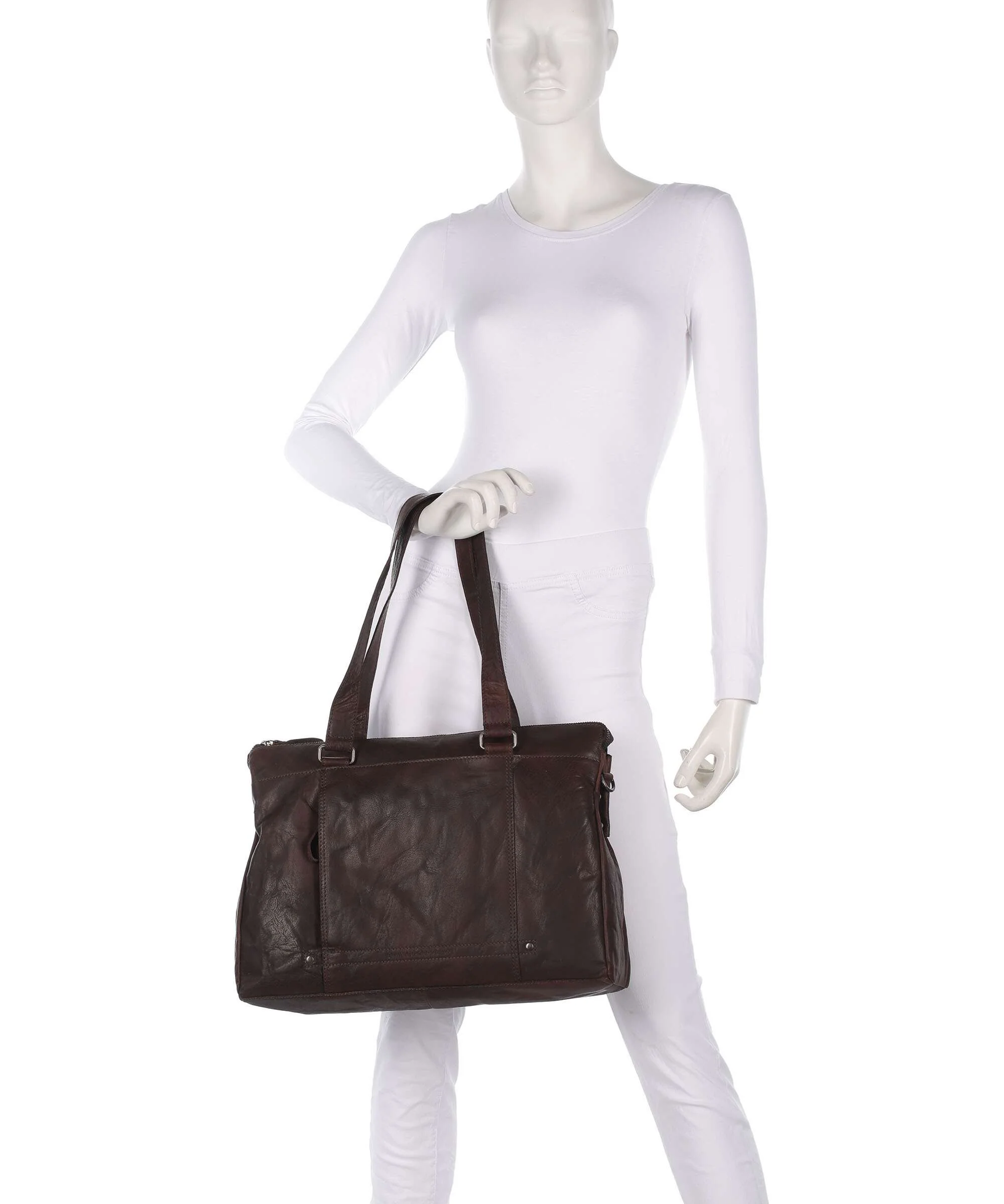 Spikes & Sparrow Bronco Maureen Briefcase dark brown - Image 3