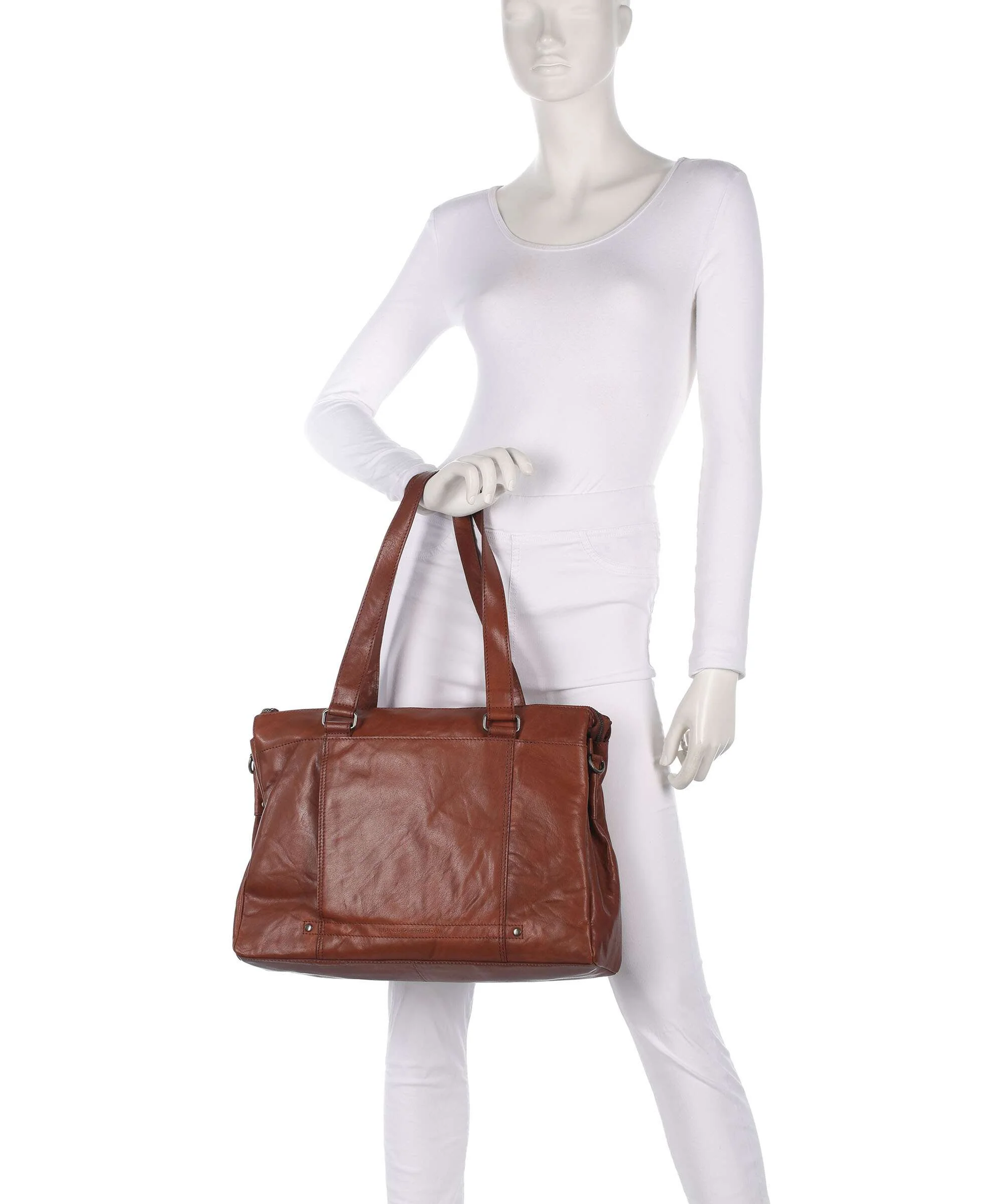 Spikes & Sparrow Bronco Maureen Briefcase brandy - Image 3