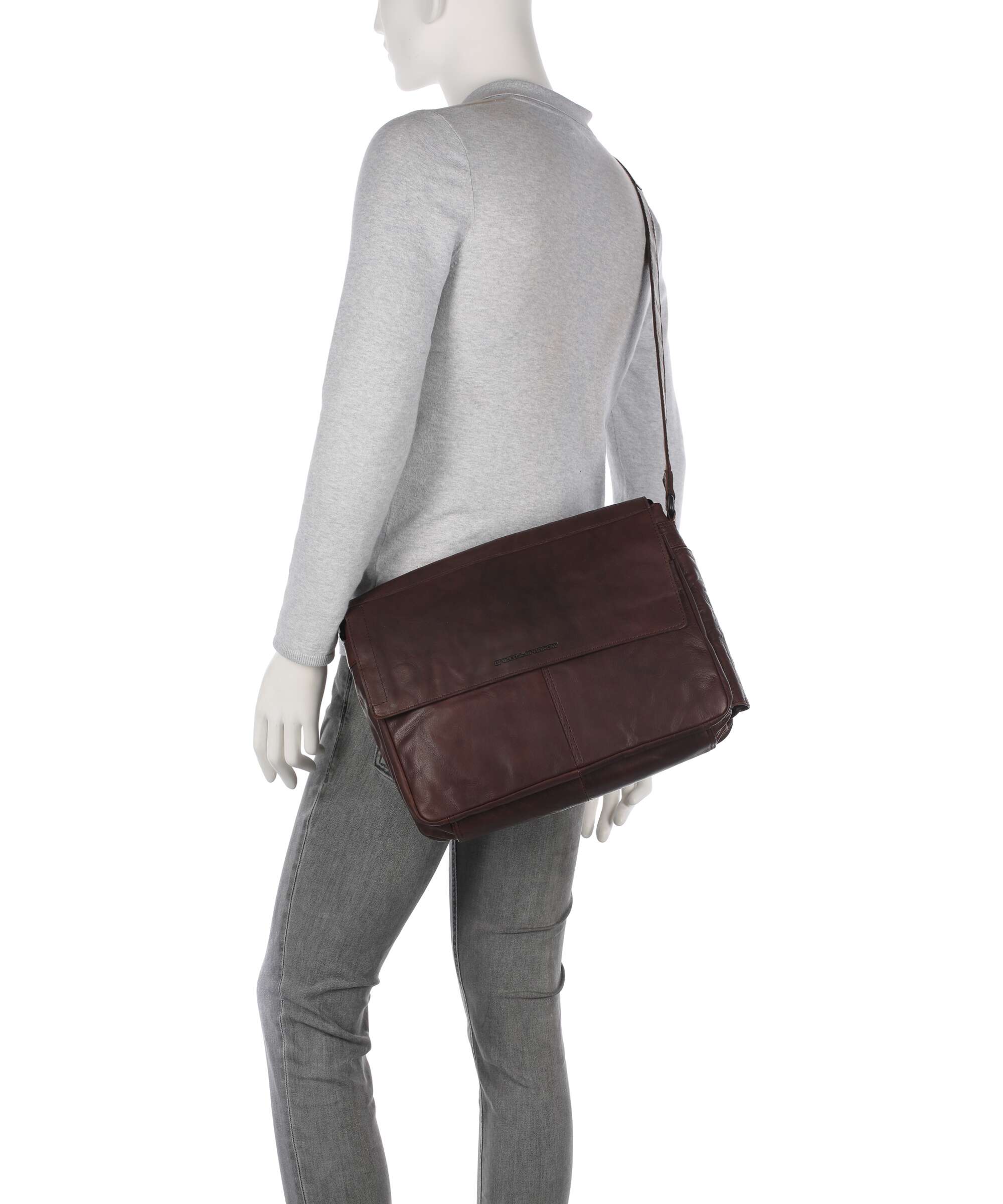 Spikes & Sparrow Bronco Ronn Messenger bag dark brown - Image 3