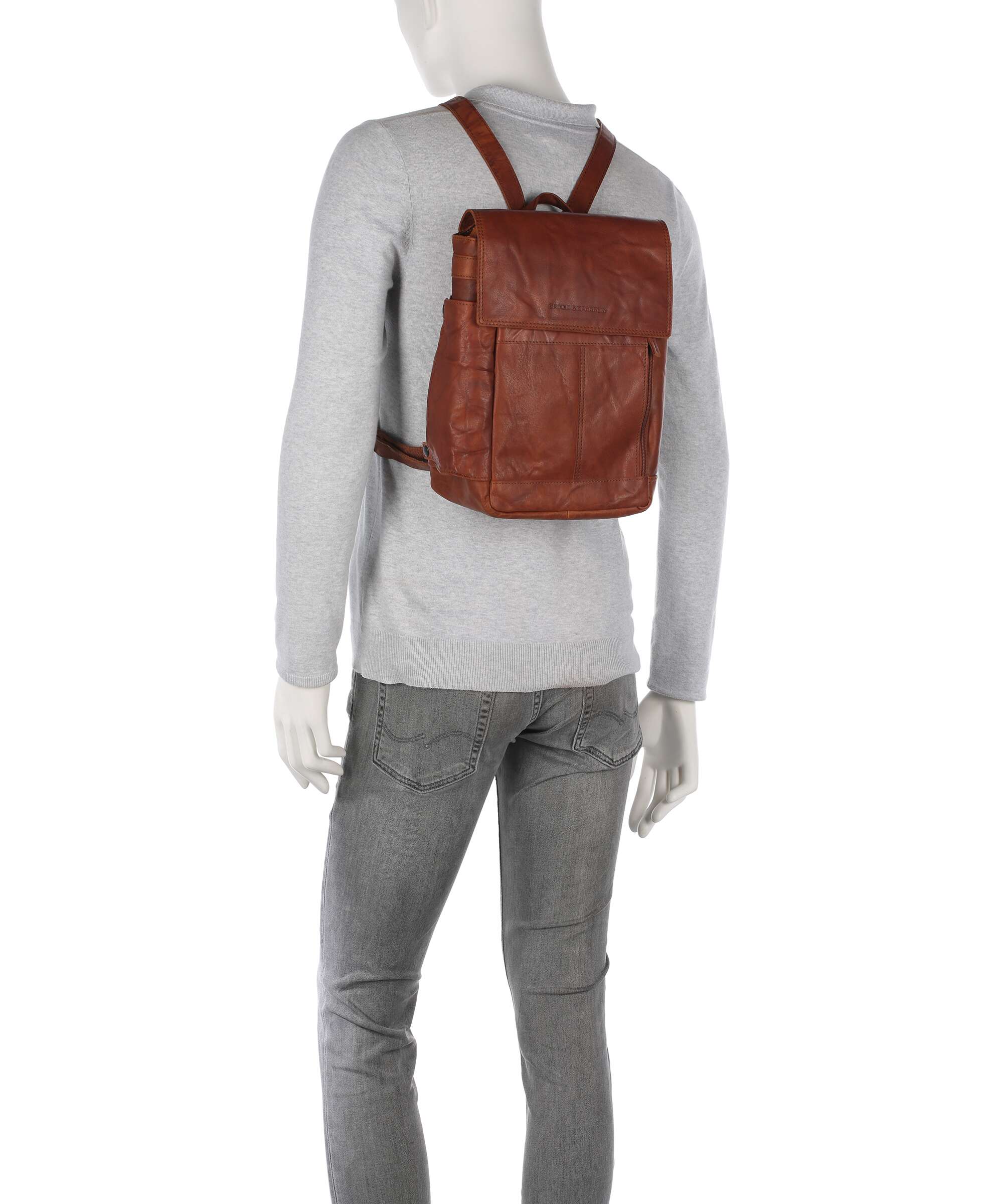Spikes & Sparrow Bronco Winston Backpack brandy - Image 3