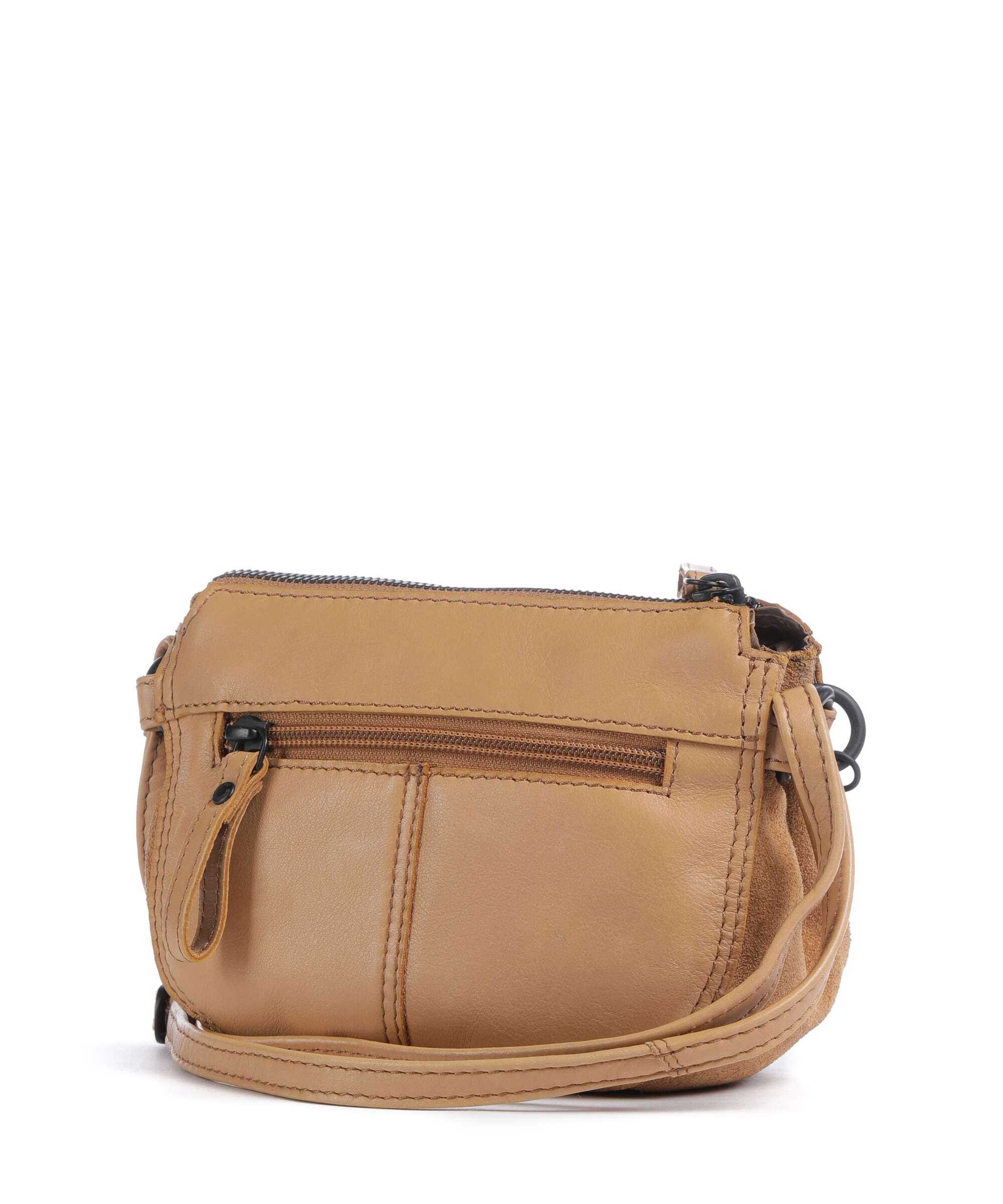 Spikes & Sparrow Suede Mix Delaine Crossbody bag camel - Image 2