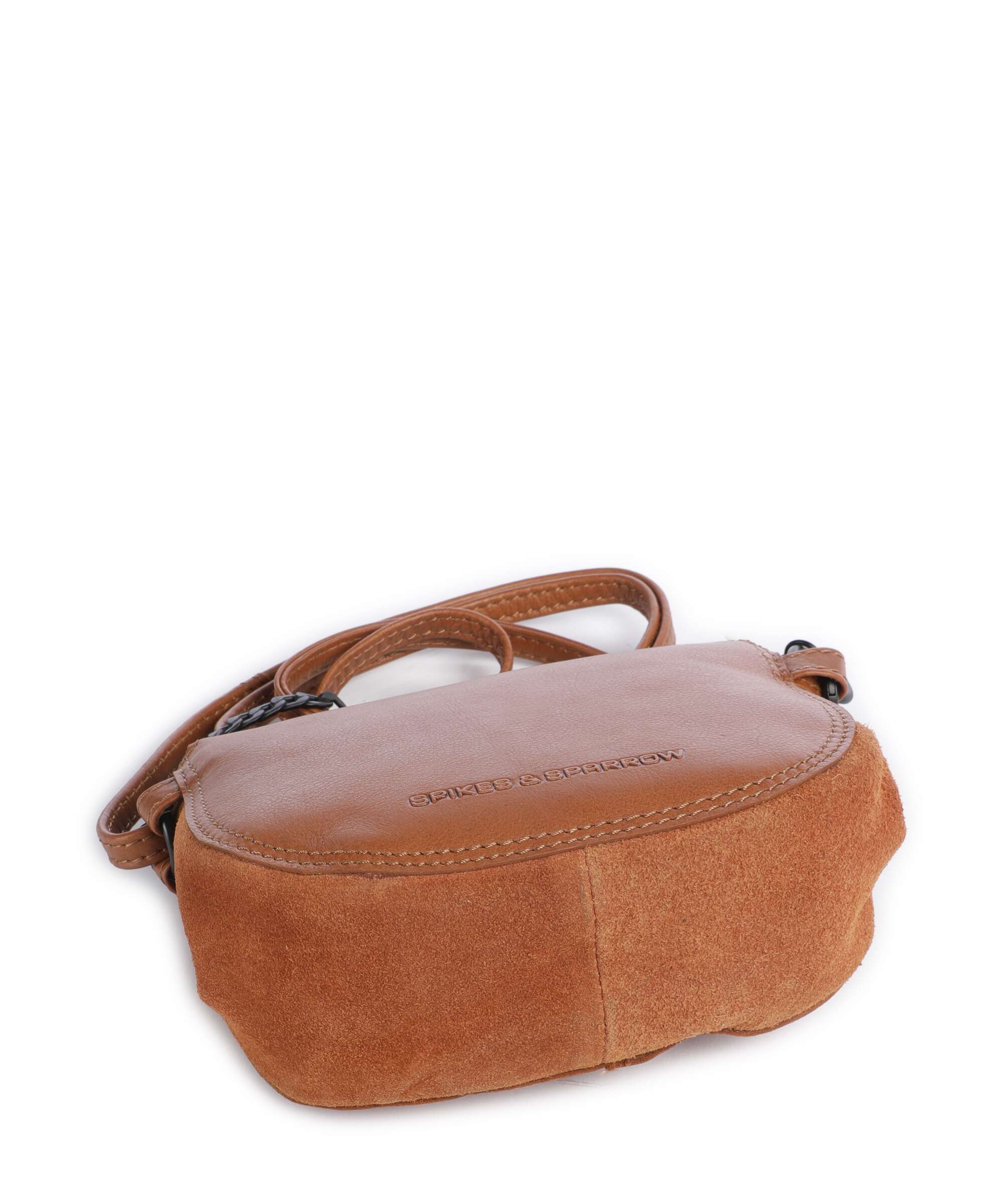 Spikes & Sparrow Suede Mix Delaine Crossbody bag brandy - Image 4