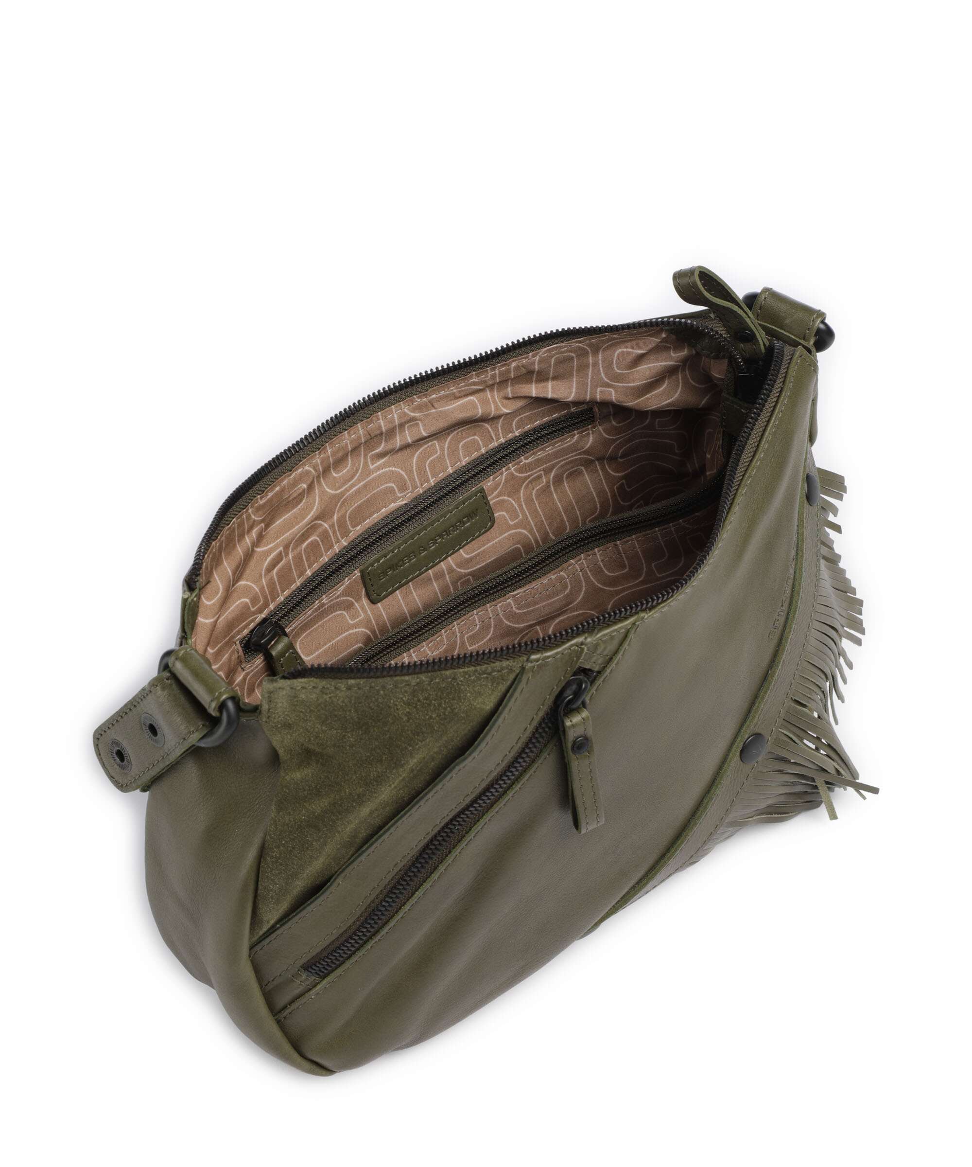 Spikes & Sparrow Suede Mix Jadeline Shoulder bag green - Image 6