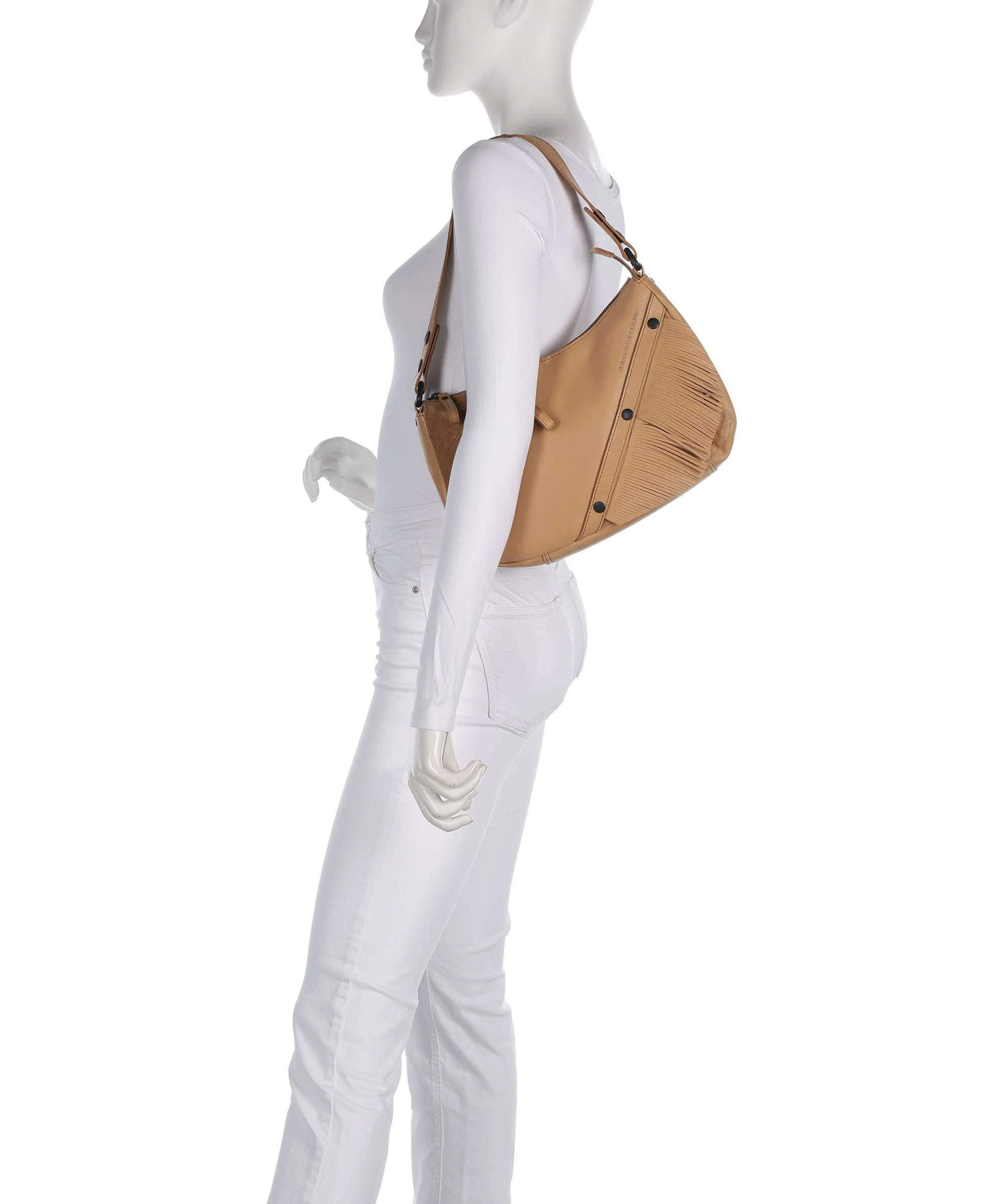 Spikes & Sparrow Suede Mix Jadeline Shoulder bag camel - Image 3