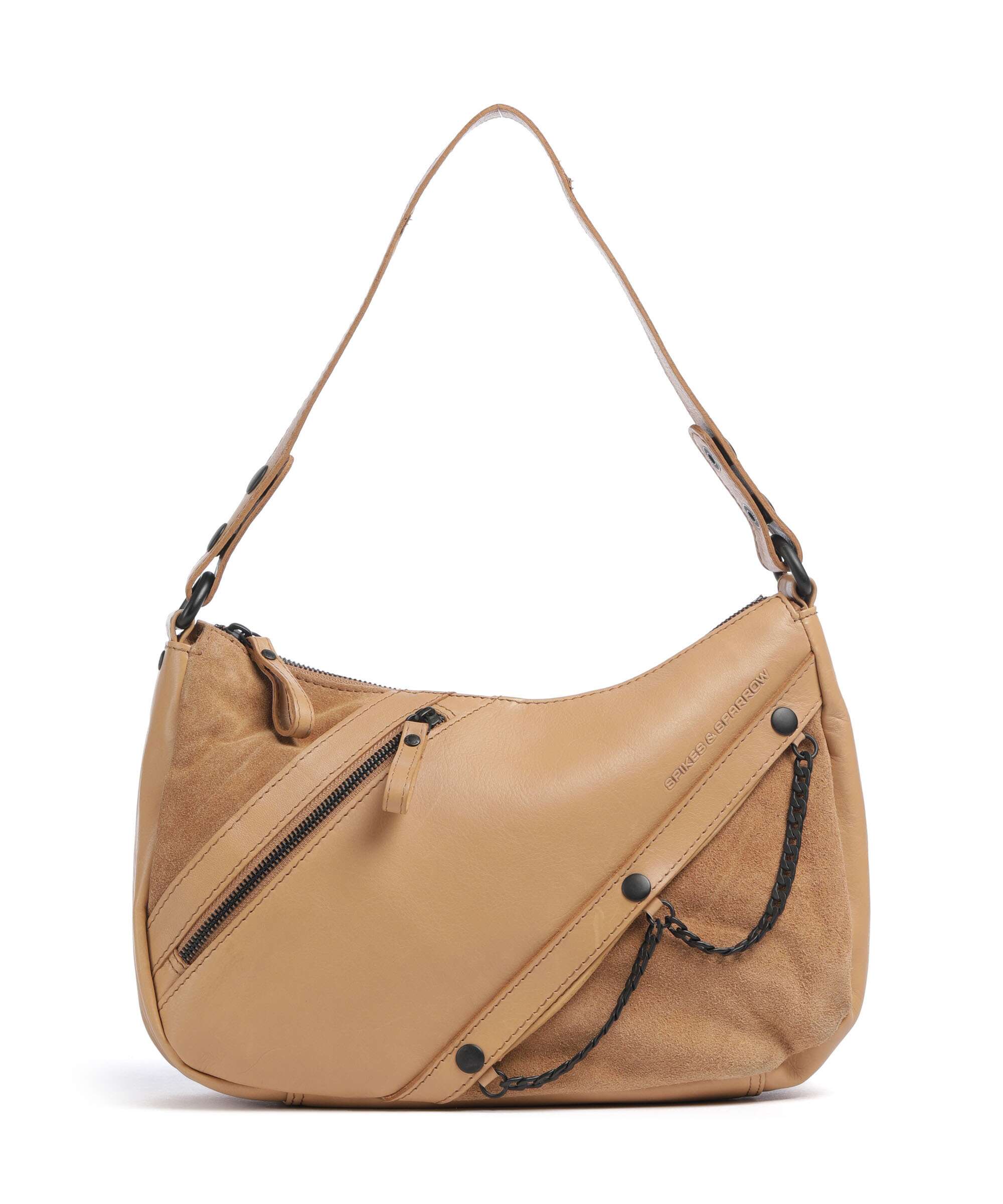 Spikes & Sparrow Suede Mix Jadeline Shoulder bag camel - Image 4