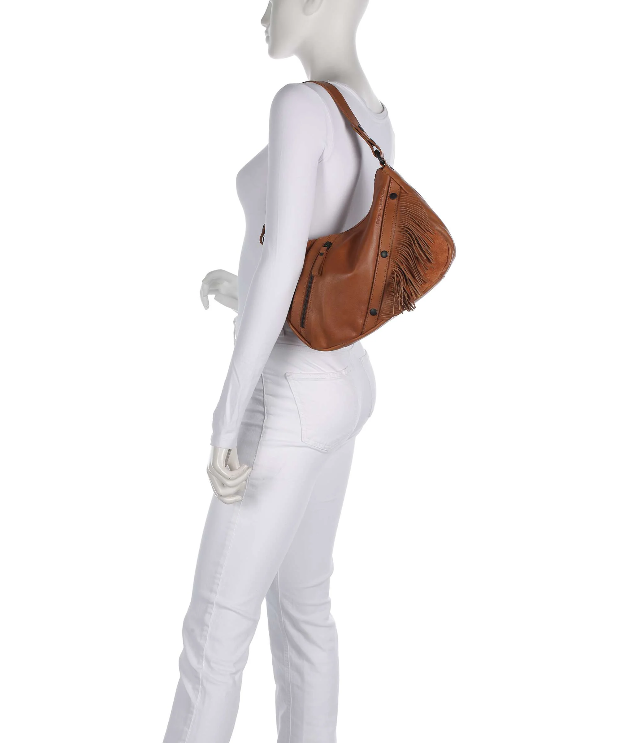 Spikes & Sparrow Suede Mix Jadeline Shoulder bag brandy - Image 3