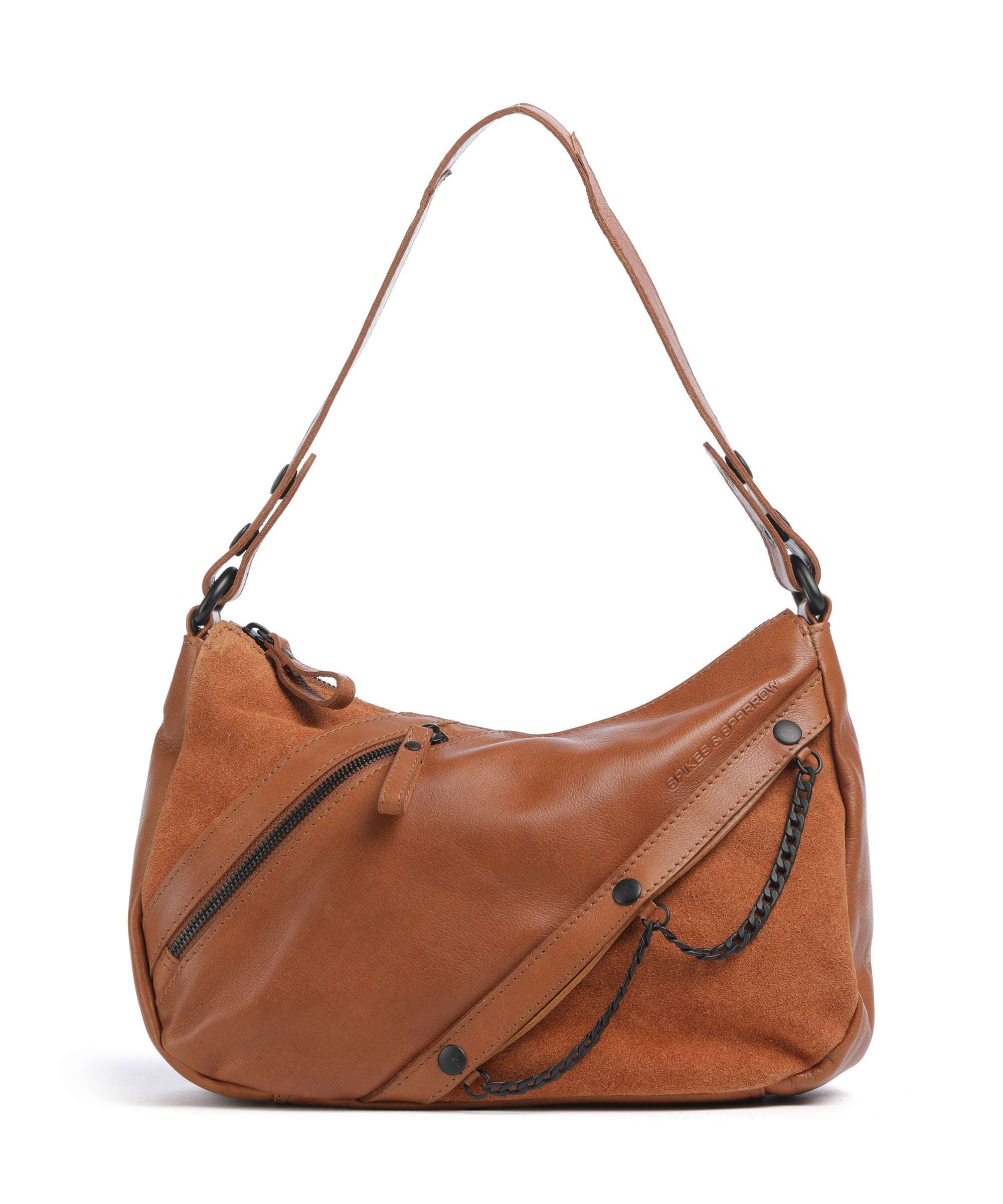 Spikes & Sparrow Suede Mix Jadeline Shoulder bag brandy - Image 4