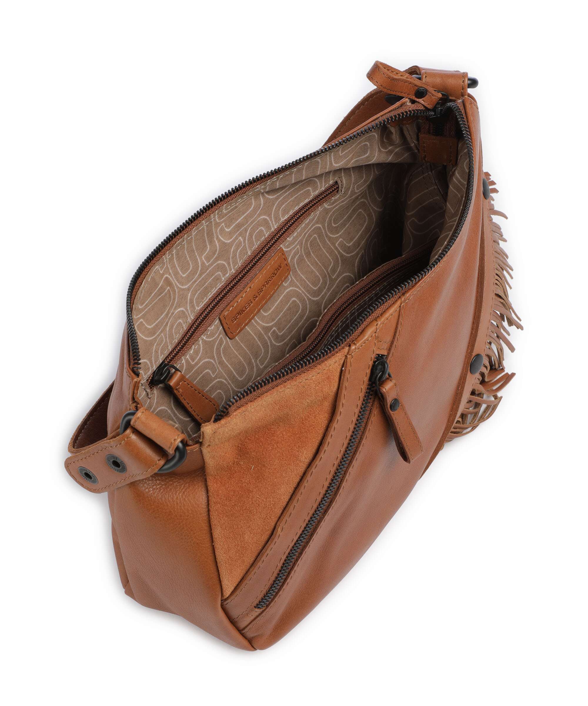 Spikes & Sparrow Suede Mix Jadeline Shoulder bag brandy - Image 6