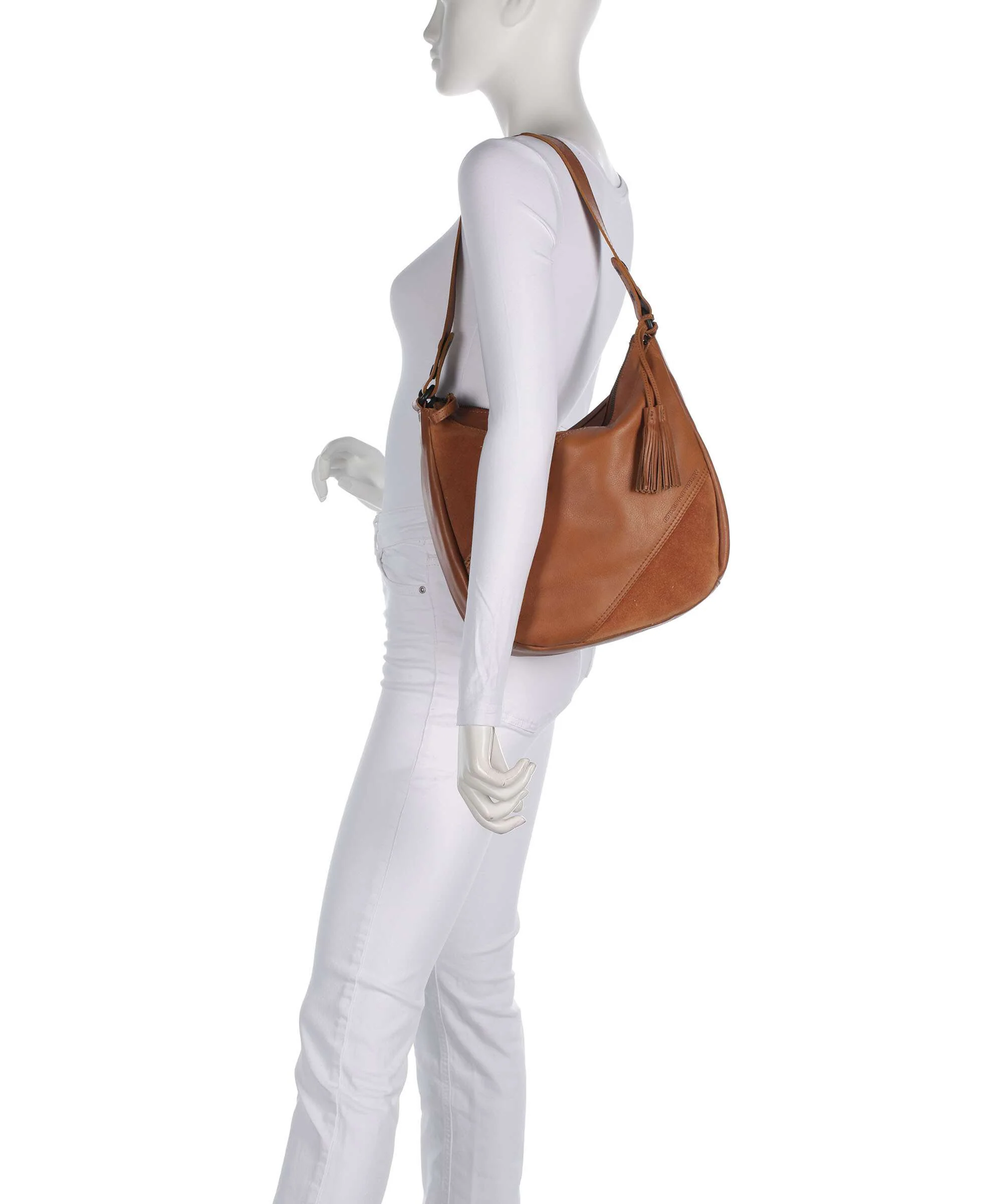 Spikes & Sparrow Suede Mix Natalia Hobo bag brandy - Image 3