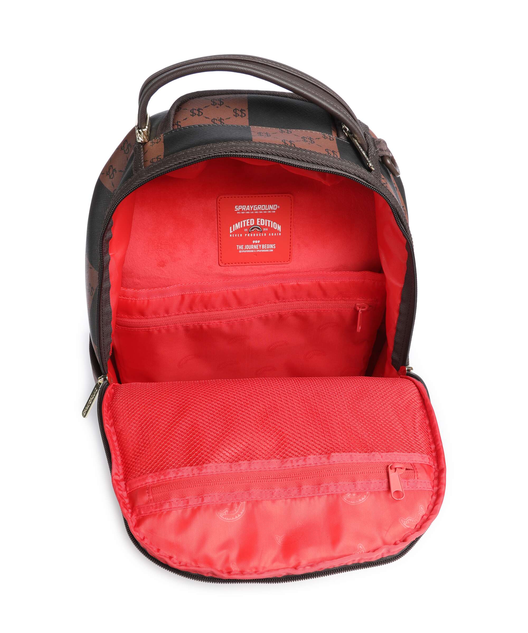Sprayground Enlarged Check Paris Backpack brown - Image 4