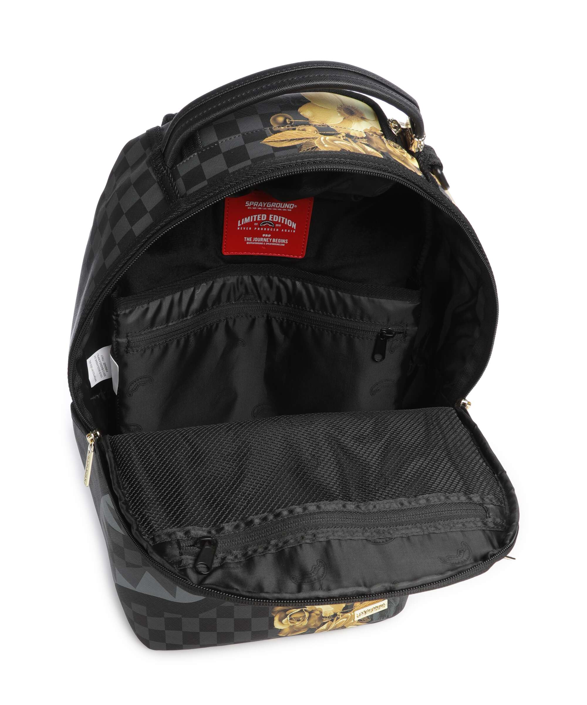 Sprayground Gold Floral Remix Backpack black - Image 5
