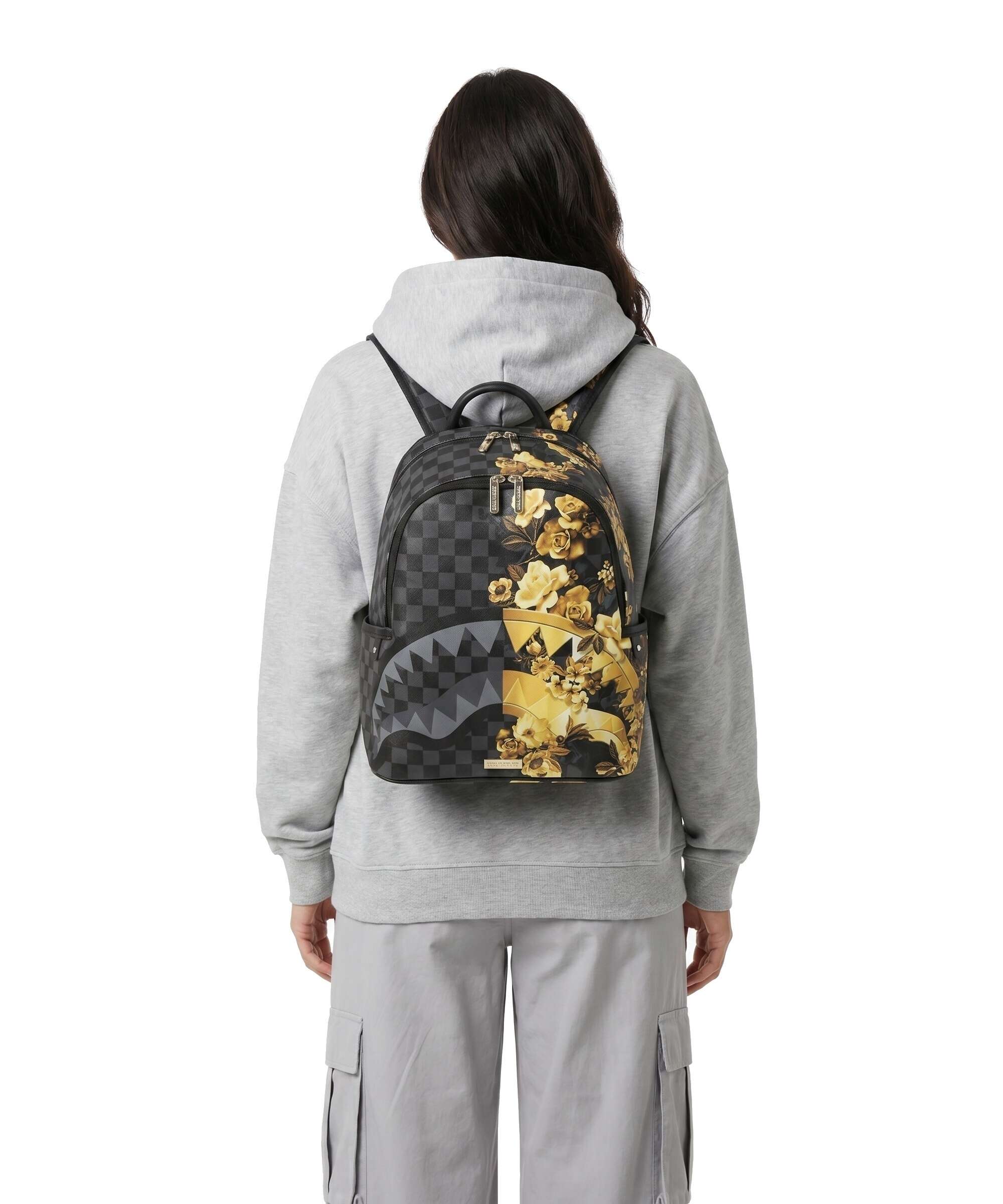 Sprayground Gold Floral Remix Backpack black - Image 3