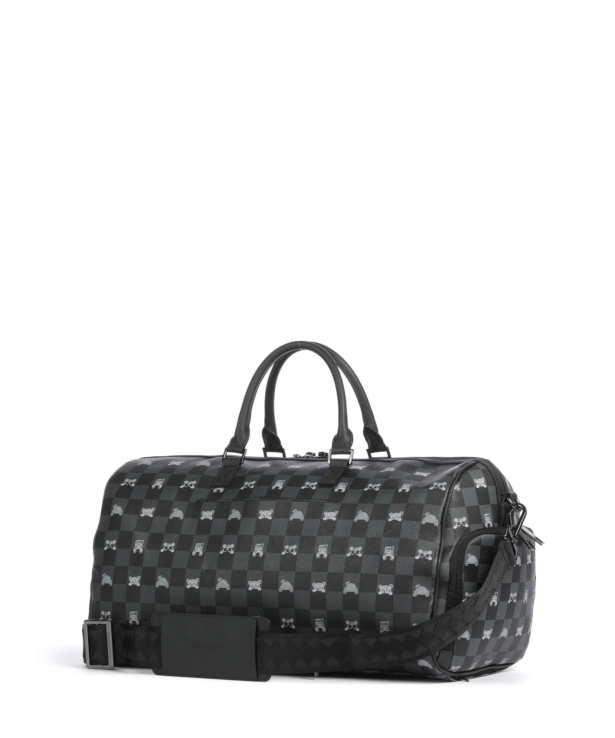 Sprayground Gray Peeking Character Check Weekend bag black - Image 2