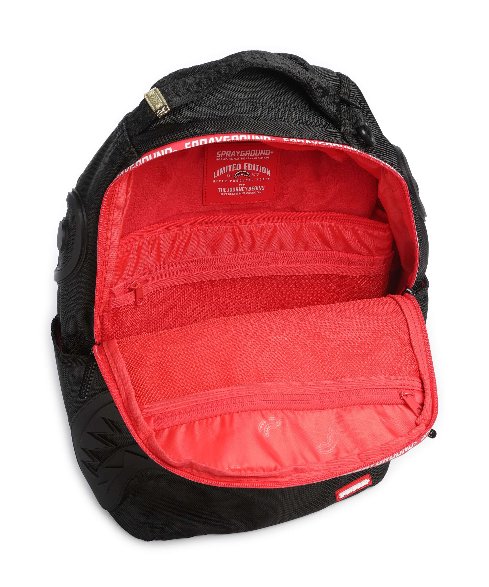 Sprayground Printed Zipper Shark Backpack black - Image 5