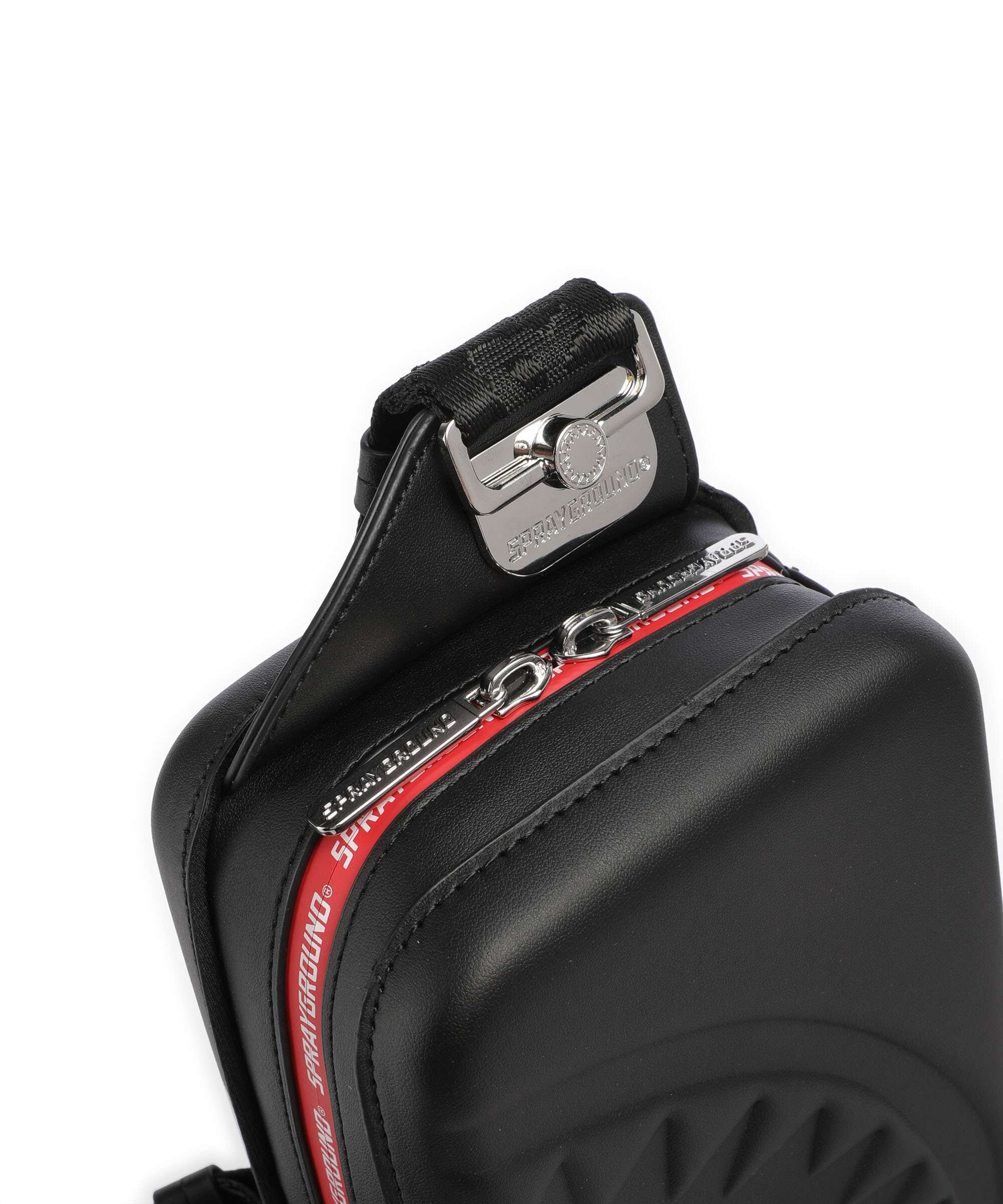 Sprayground Printed Zipper Shark Sling bag black - Image 4