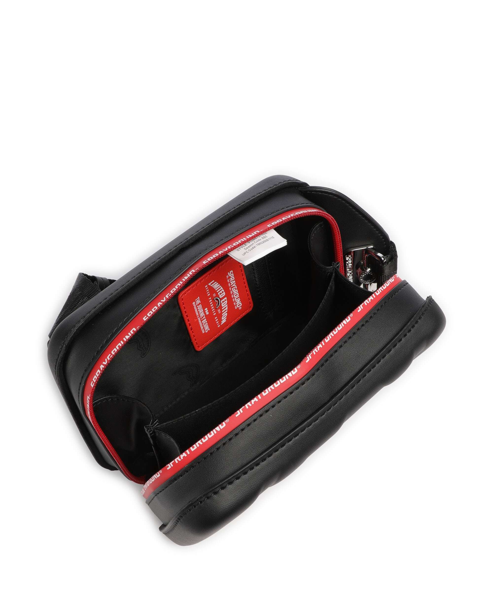 Sprayground Printed Zipper Shark Sling bag black - Image 5