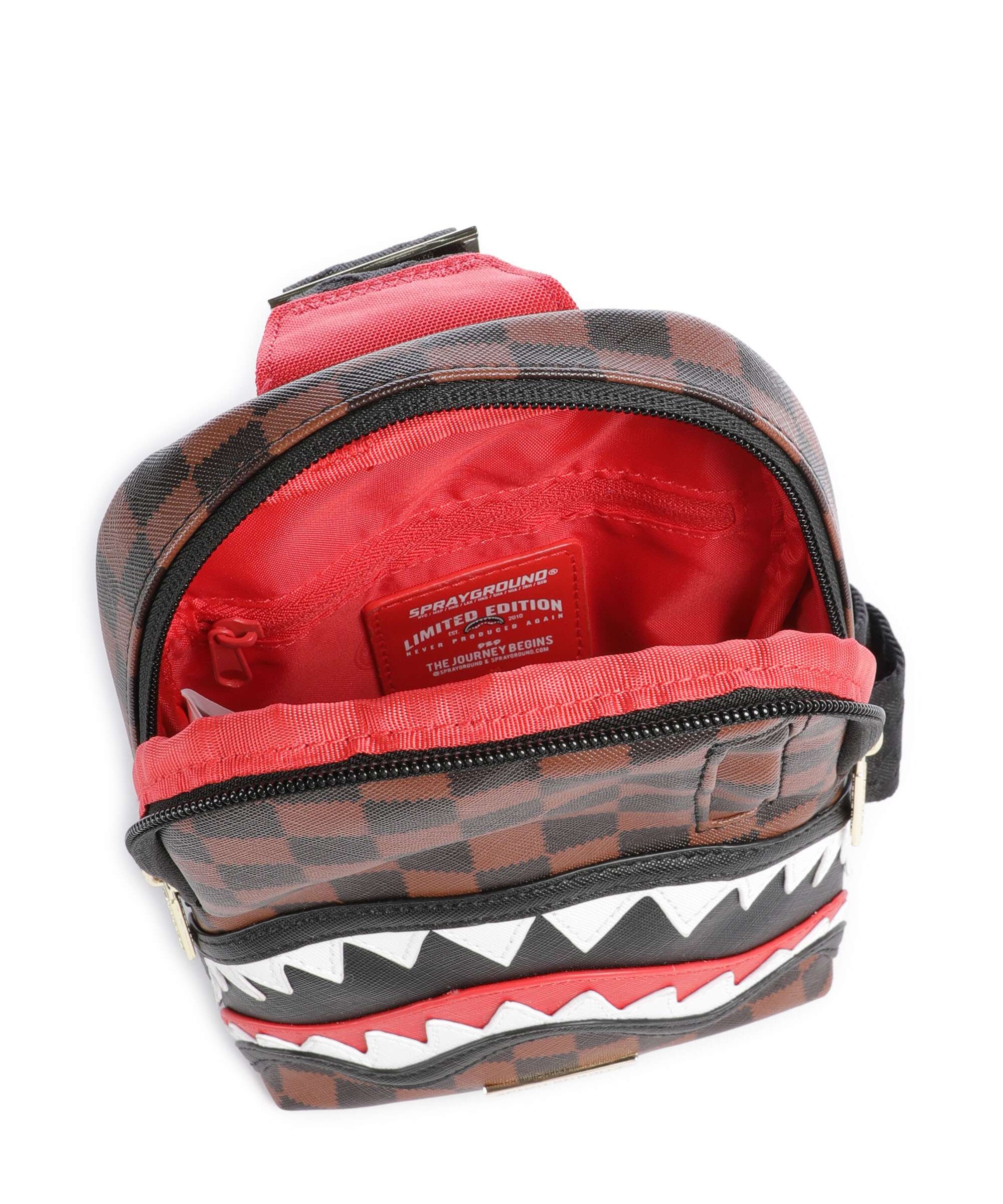 Sprayground Sawtooth Sharks in Paris Sling bag brown - Image 6