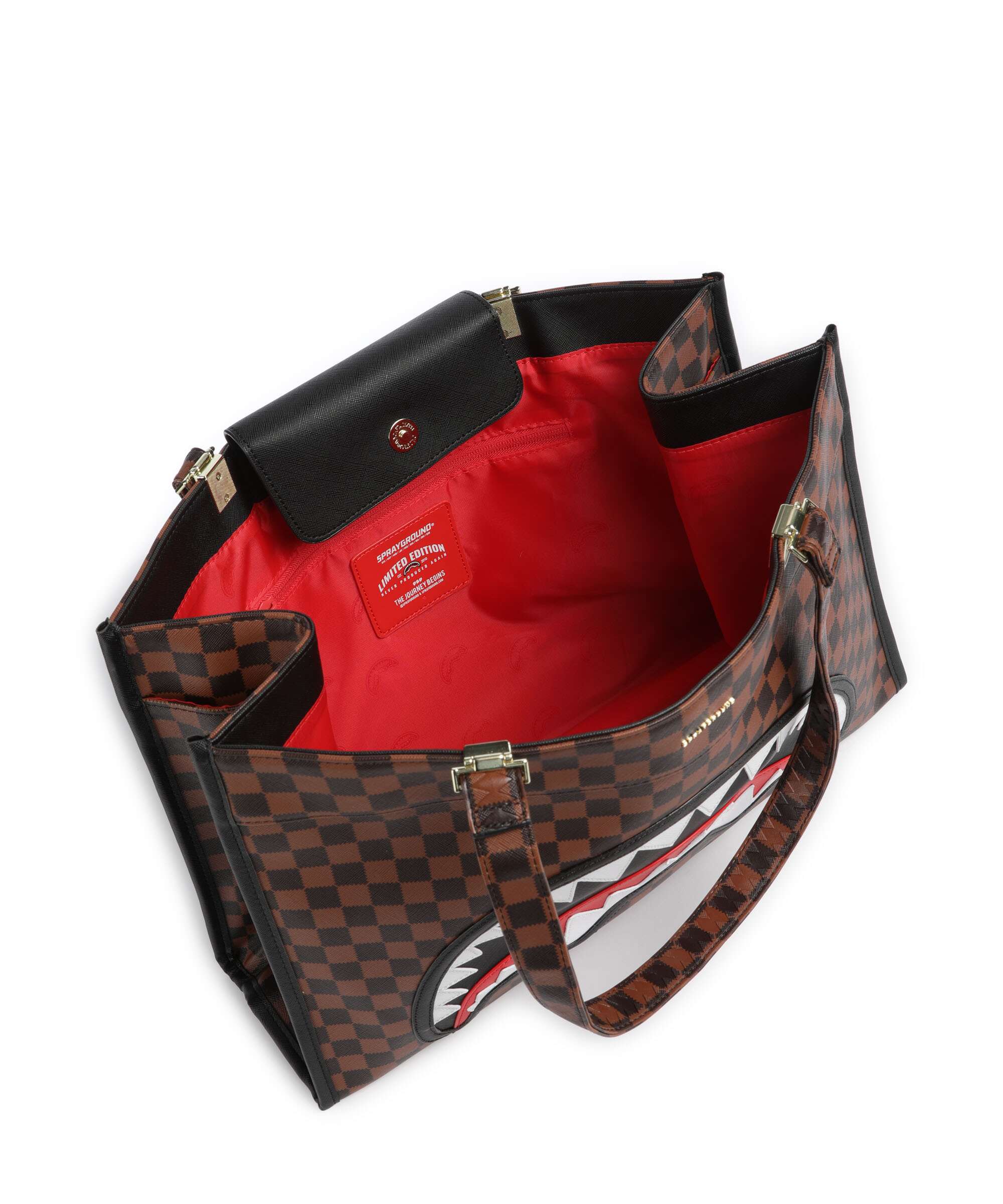 Sprayground Sawtooth Sharks in Paris Tote bag brown - Image 5