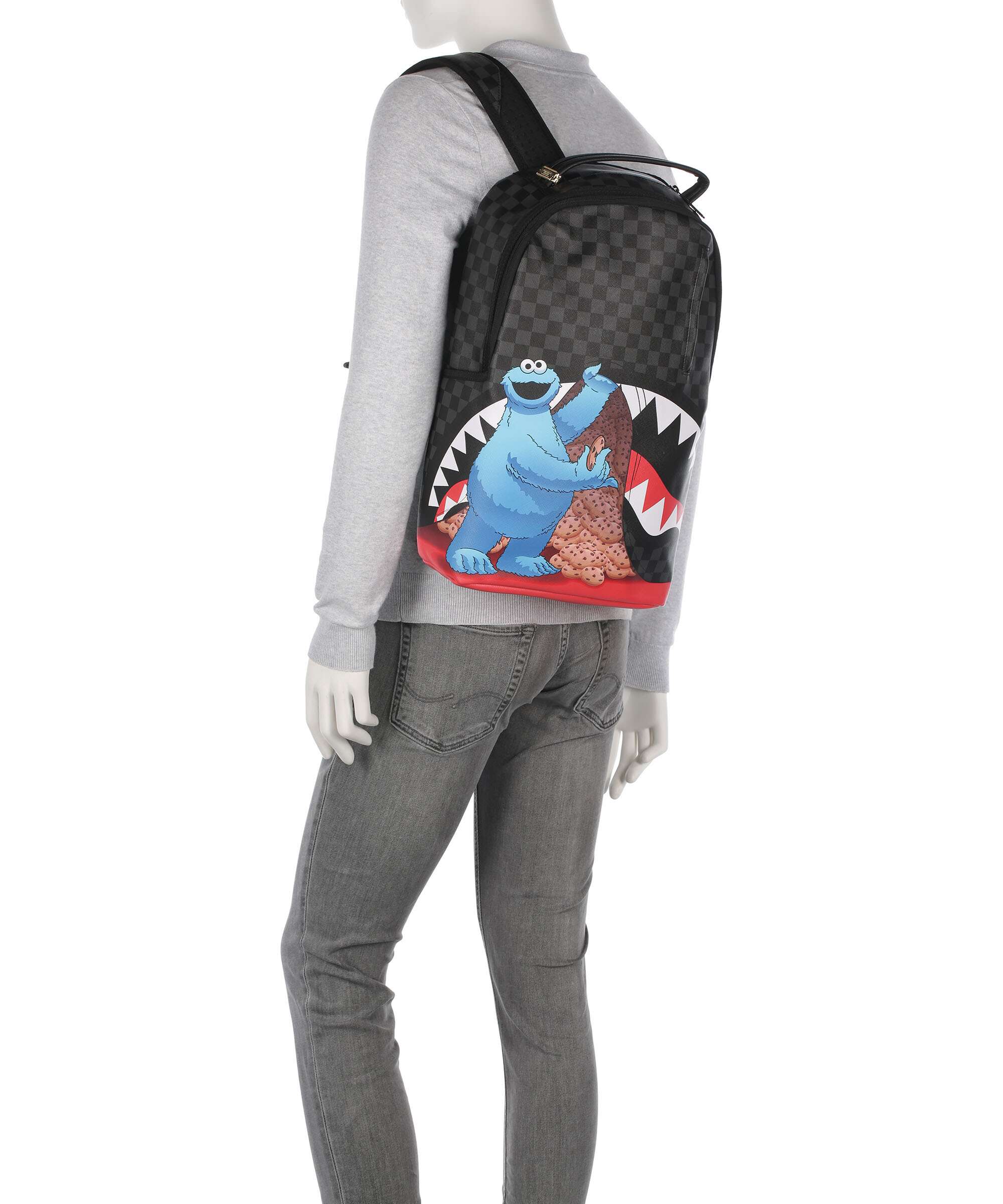 Sprayground Sesame Street Cookie Monster Sneaking a Bite Backpack black - Image 3