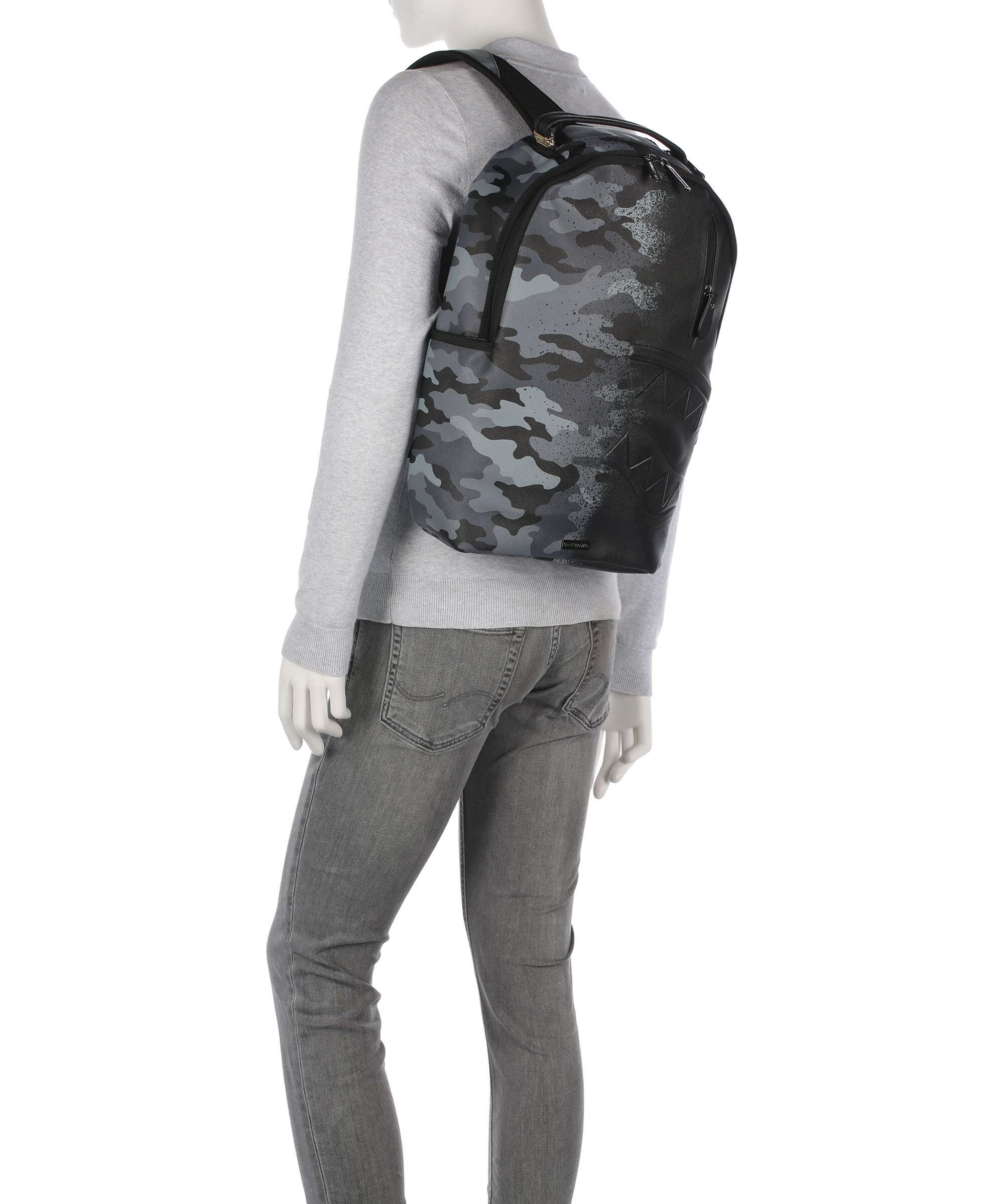 Sprayground Spray Split Night Camo Backpack black - Image 3