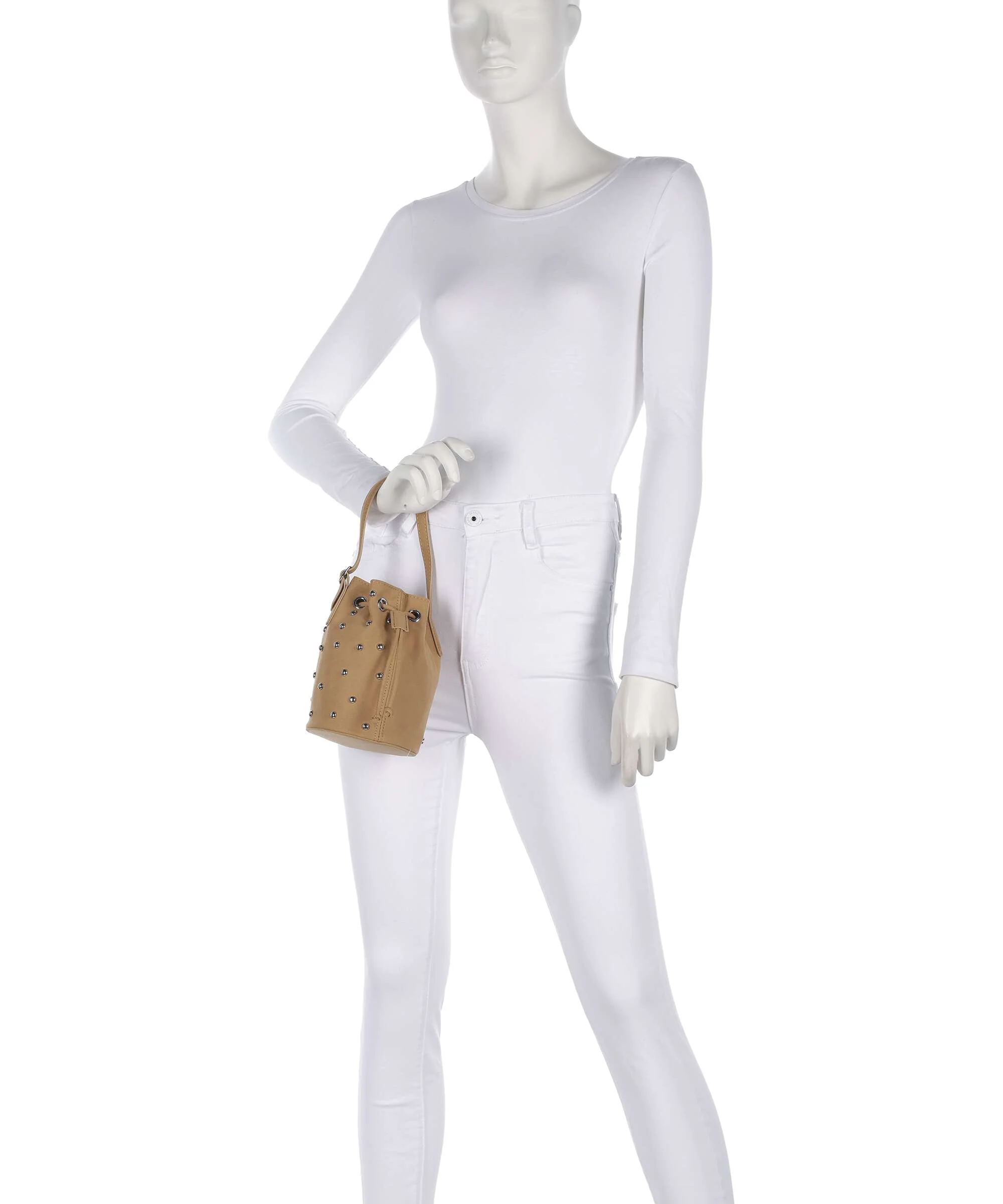 Steve Madden BSUNRAY Bucket bag tan/silver - Image 4