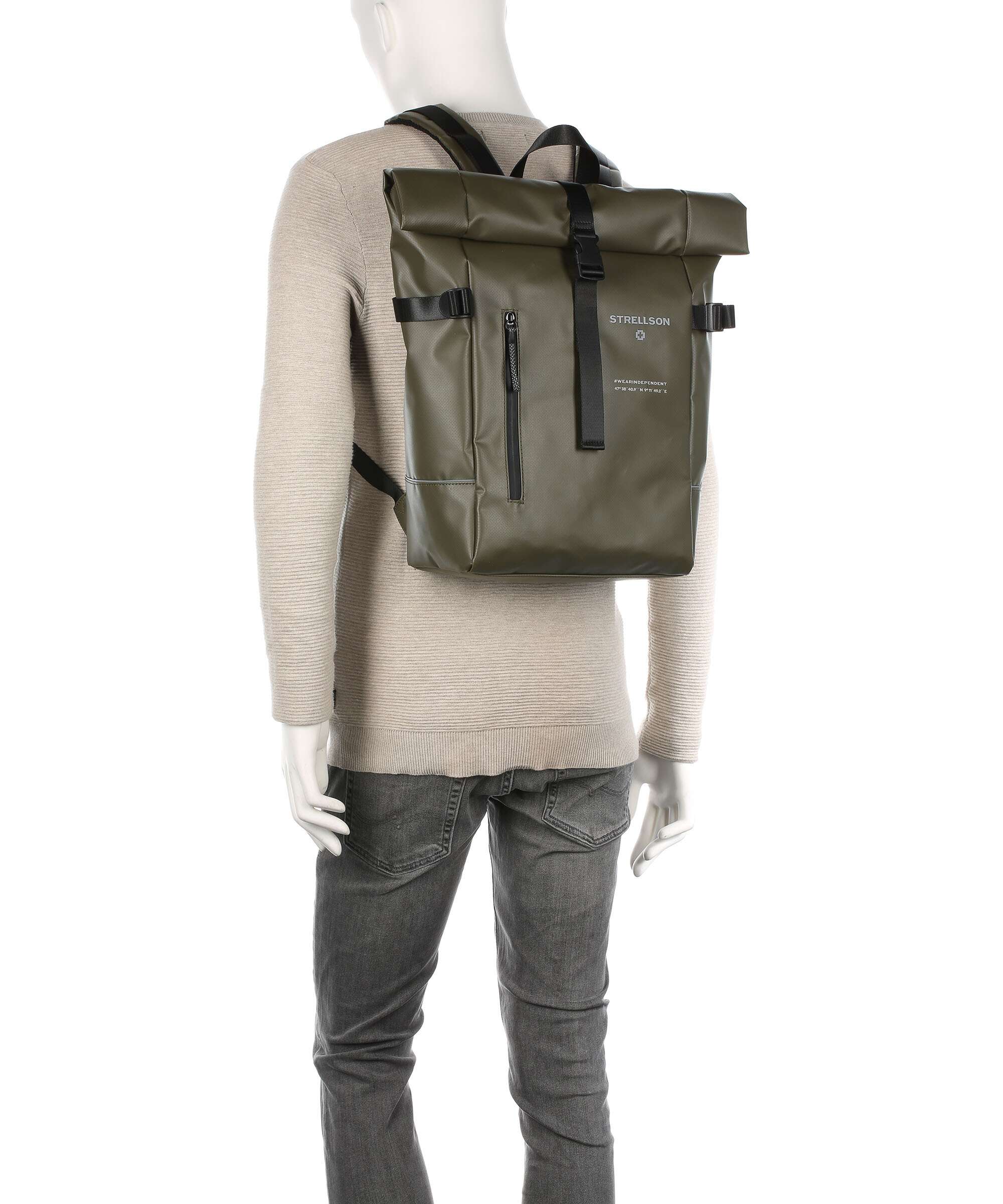 Strellson Stockwell 2.0 Rolltop backpack khaki - Image 3