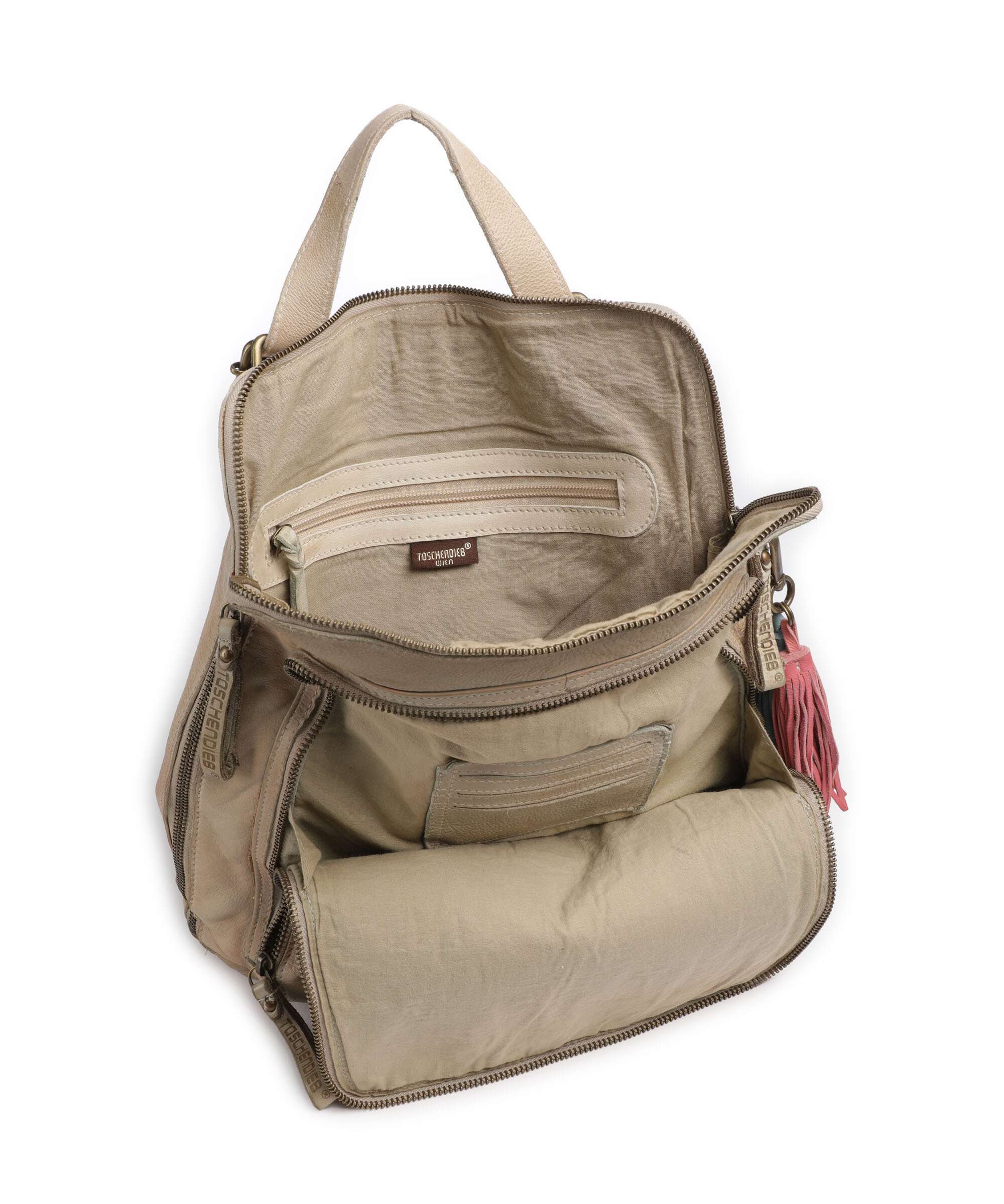 Taschendieb Wien Glücksbrücke 1 Backpack bag cream - Image 6