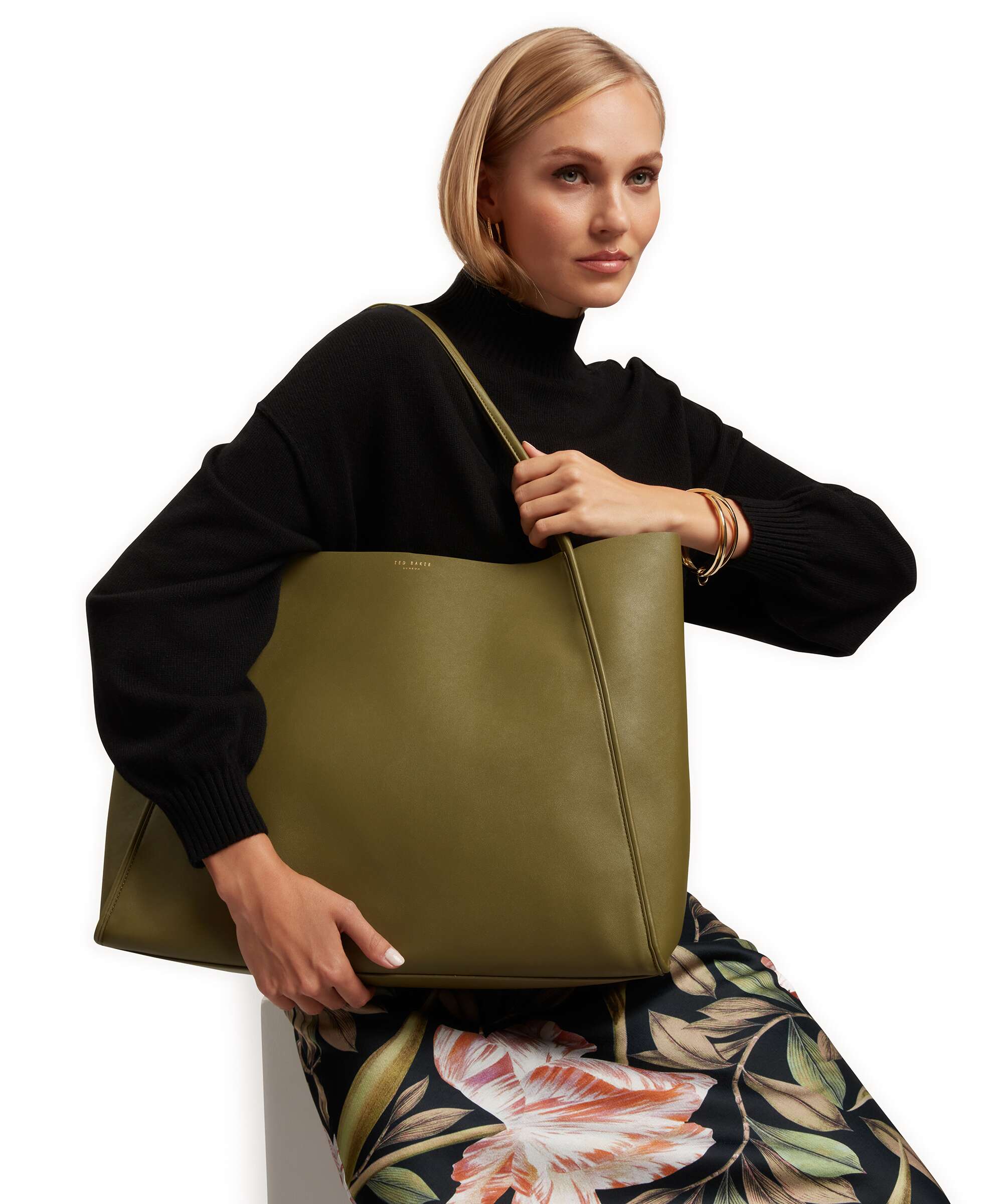 Ted Baker Blaair Tote bag khaki - Image 3